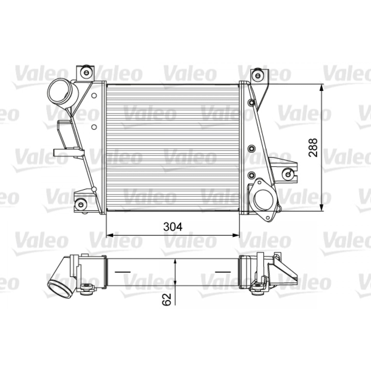 Intercooler, lader VALEO 818360