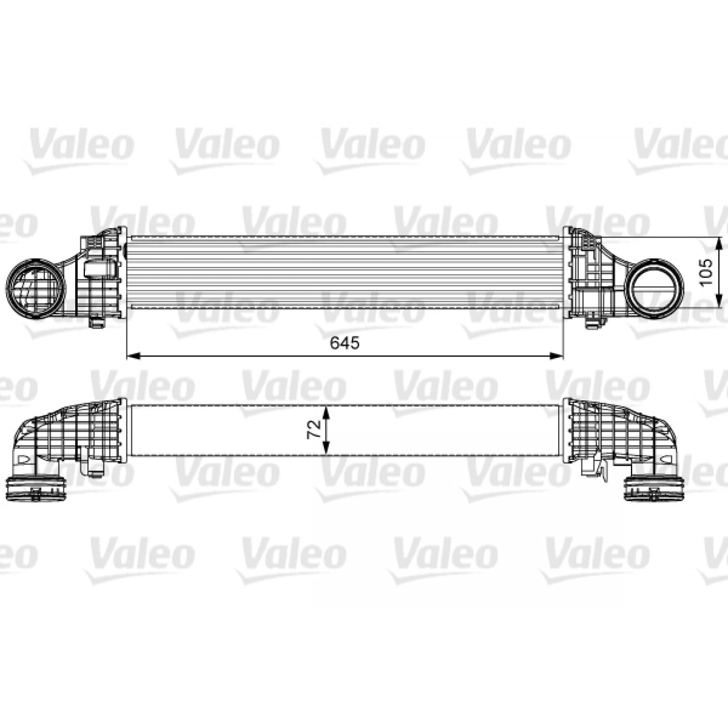 Intercooler, oplader VALEO 818606