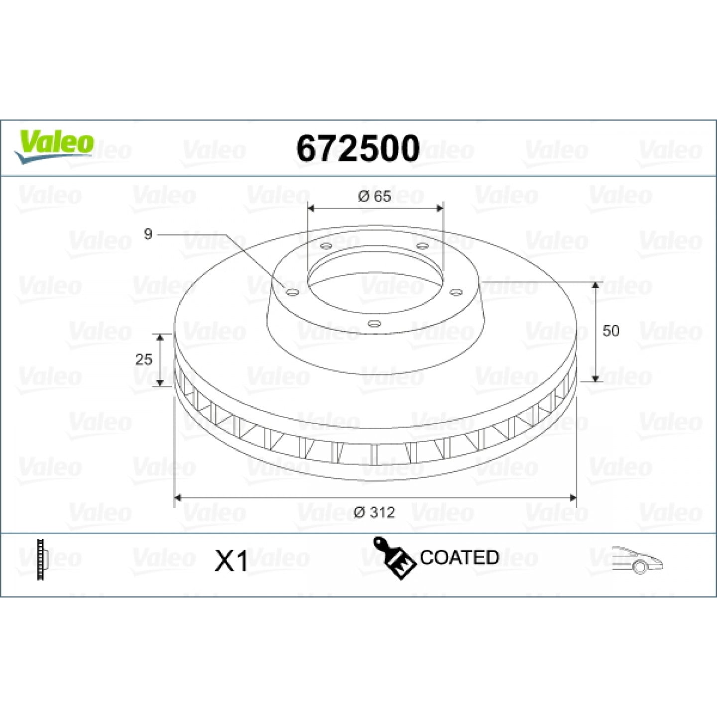 Remschijf VALEO 672500