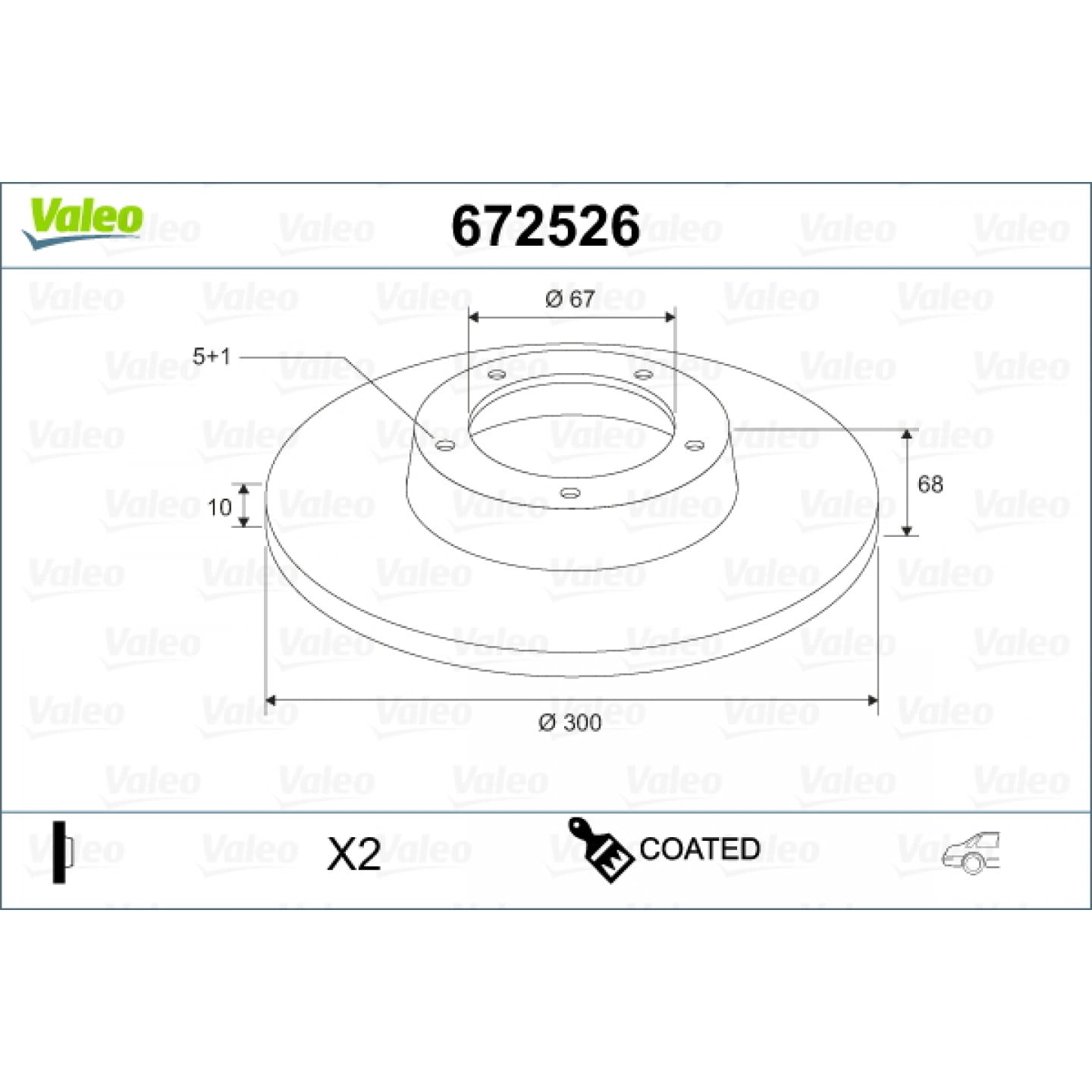 Remschijf VALEO 672526