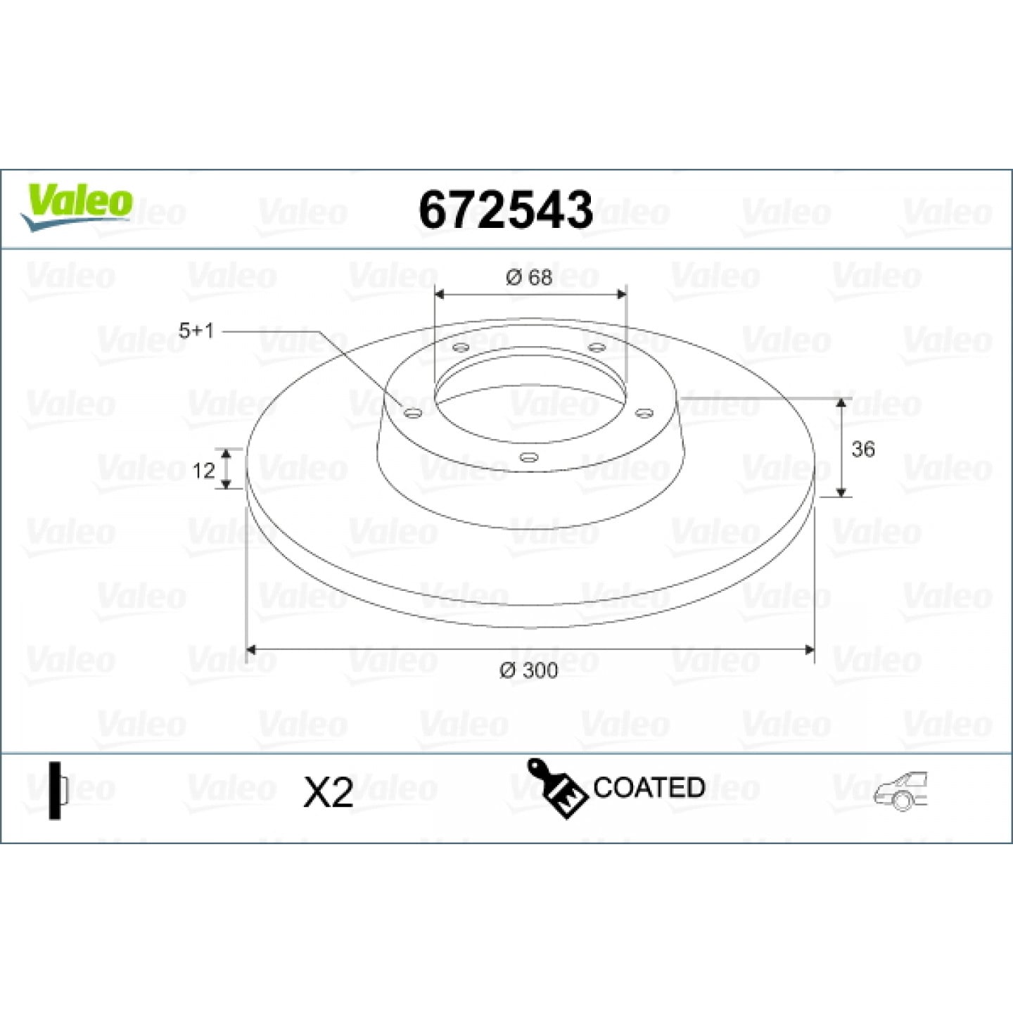 Remschijf VALEO 672543