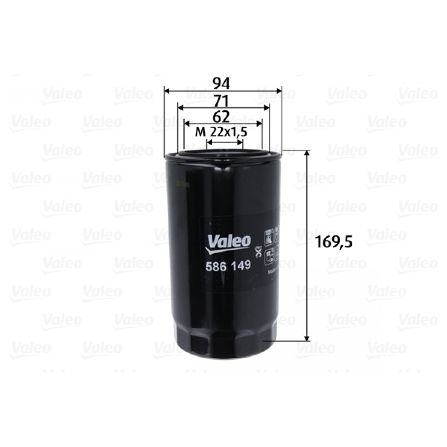 Filtre à huile VALEO 586149