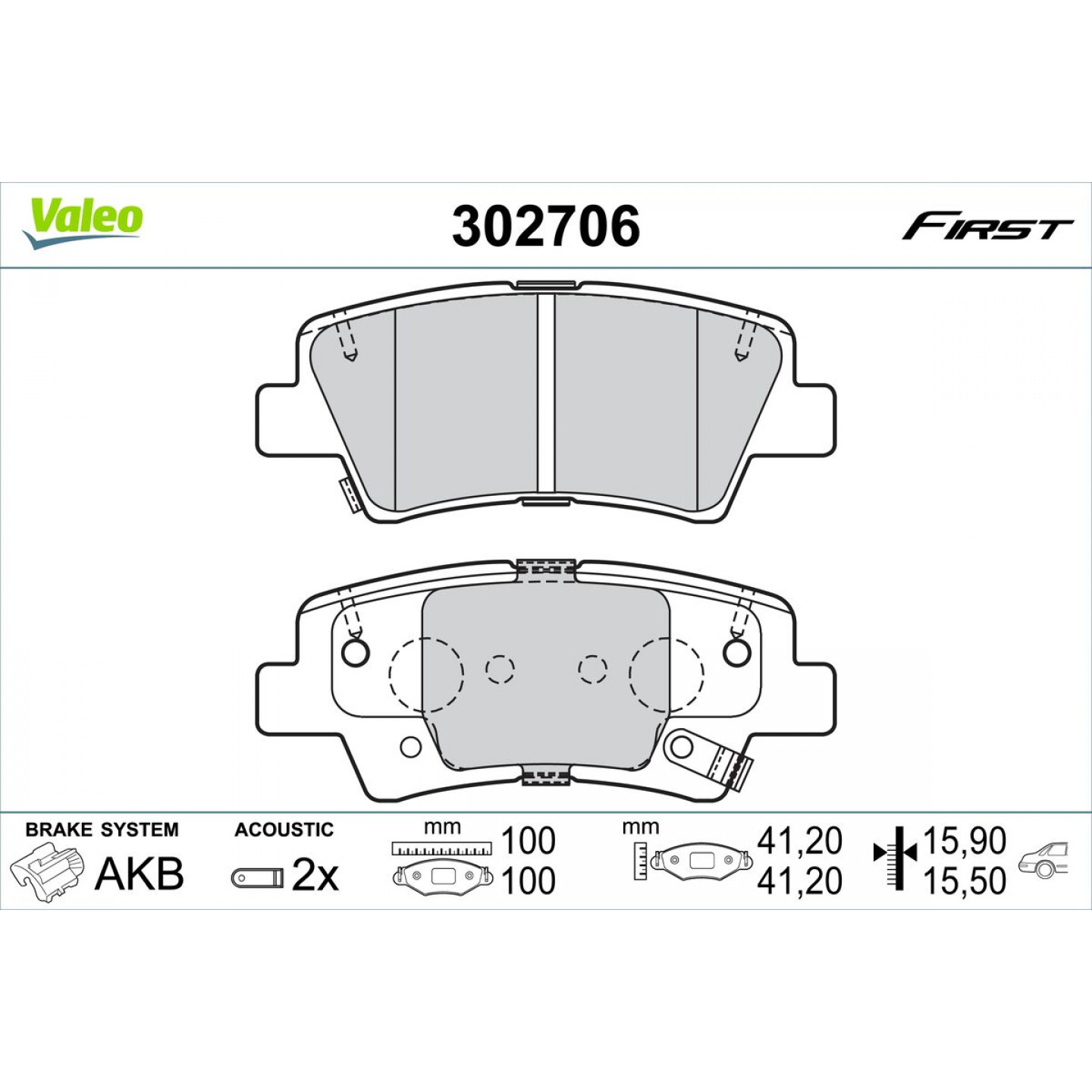 Bremseklodser VALEO 302706