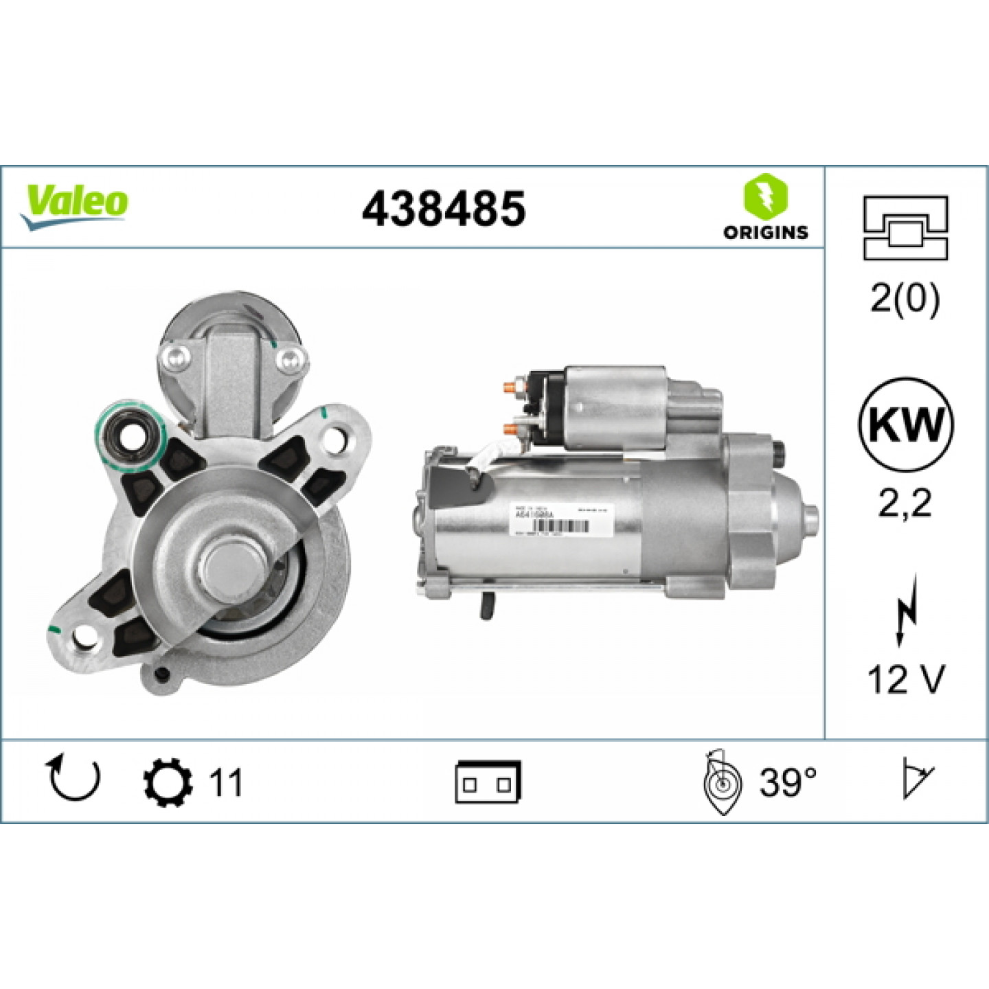 Démarreur VALEO 438485