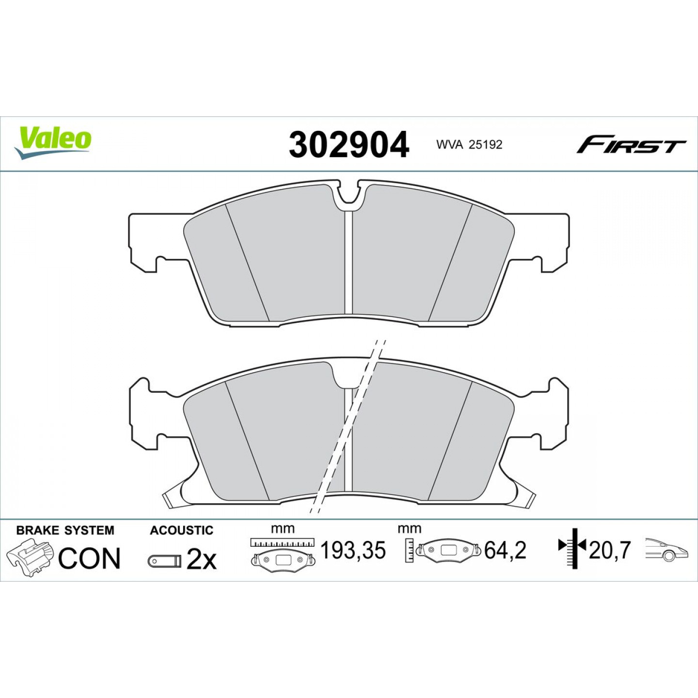 Bremseklodser VALEO 302904