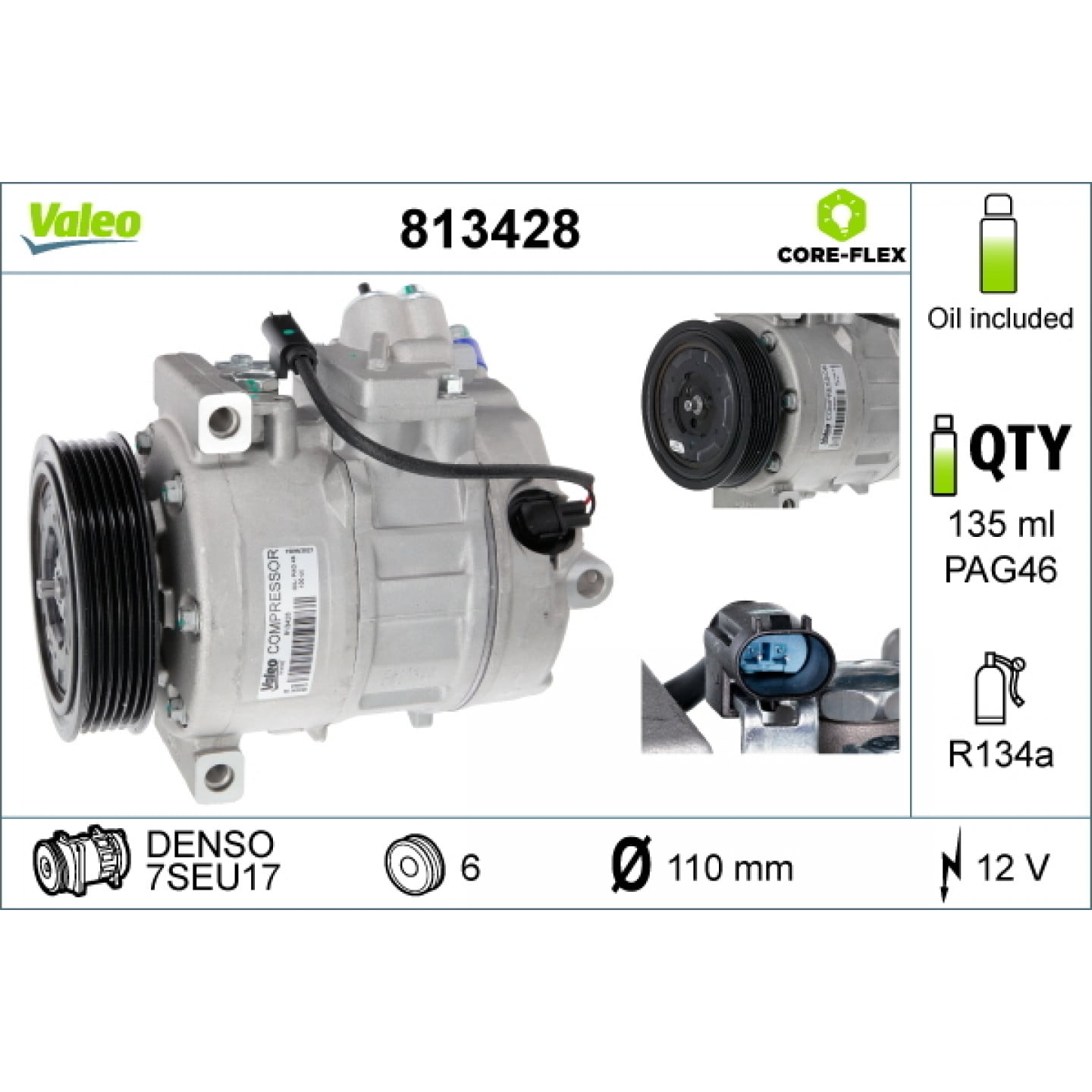 Kompresor, klimatizace VALEO 813428