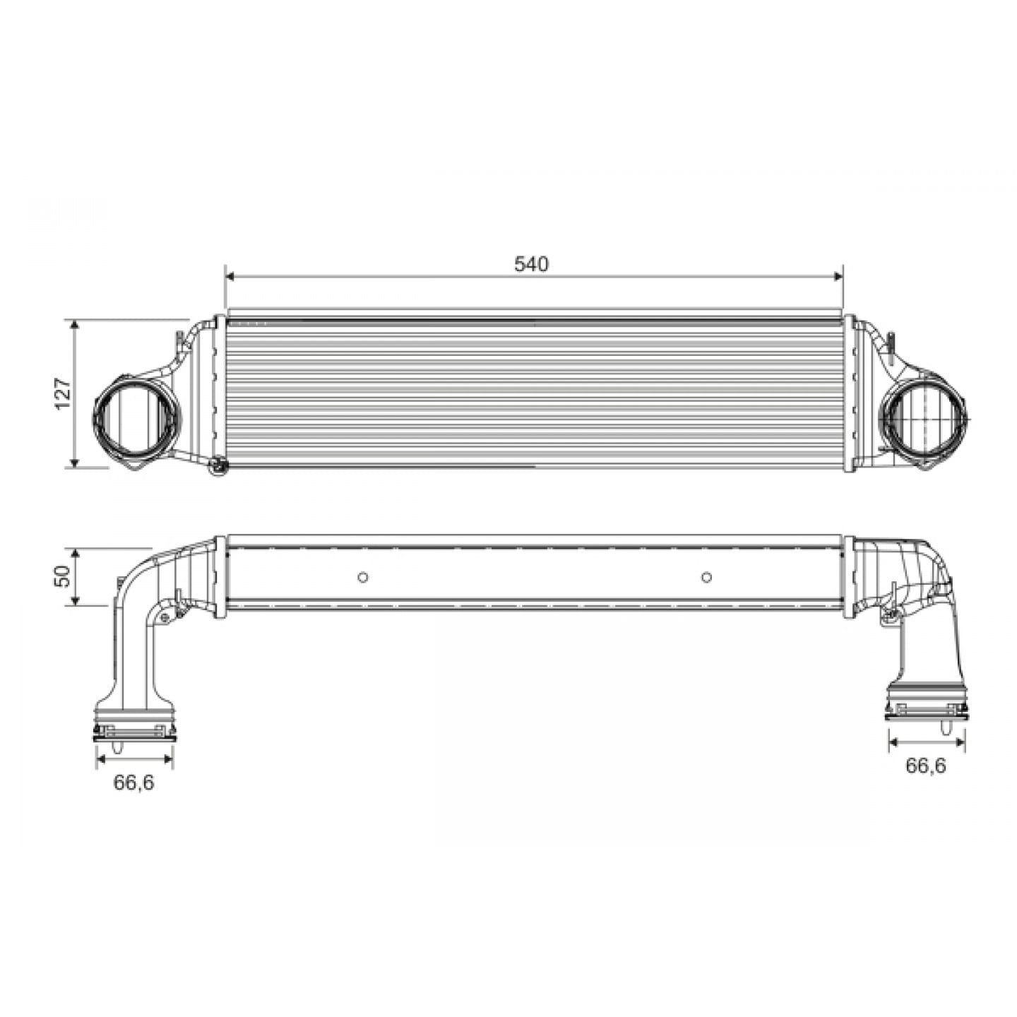 Intercooler, oplader VALEO 818715