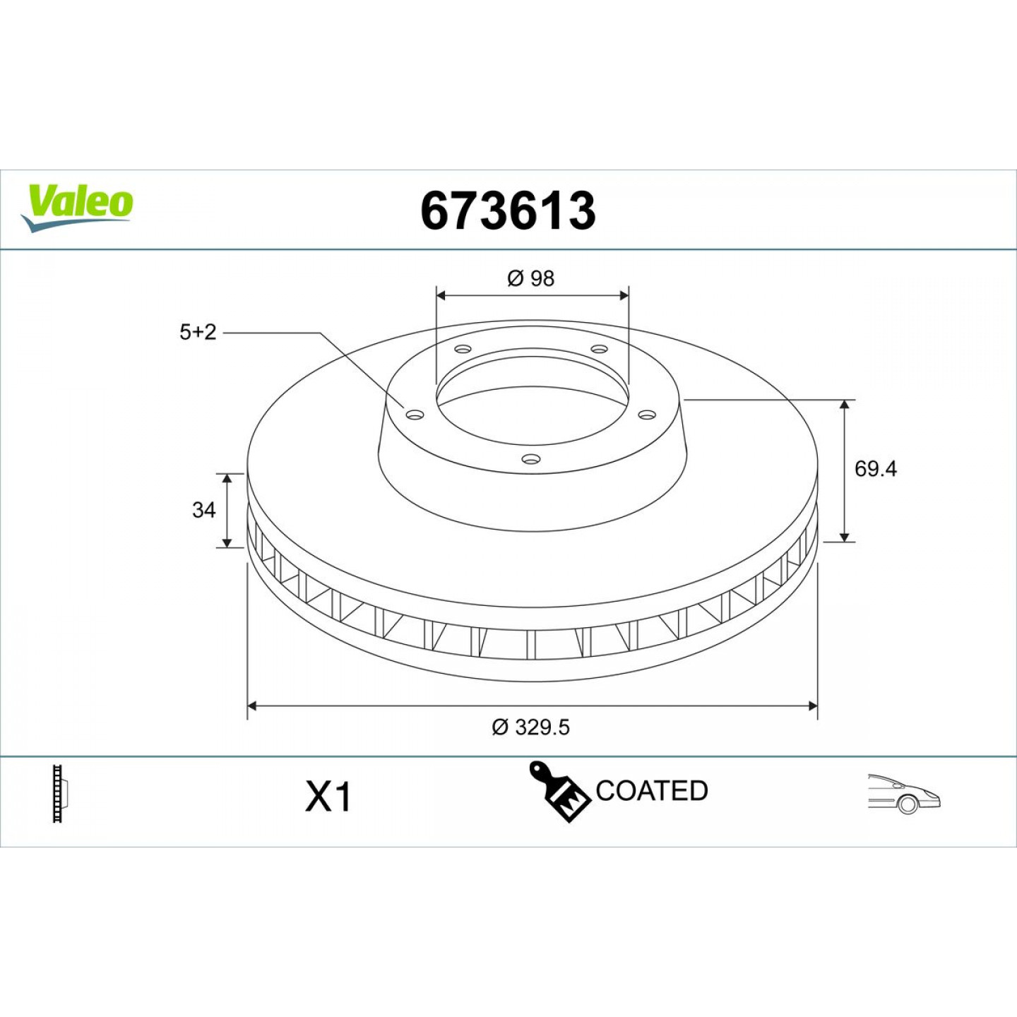 Discofreno VALEO 673613
