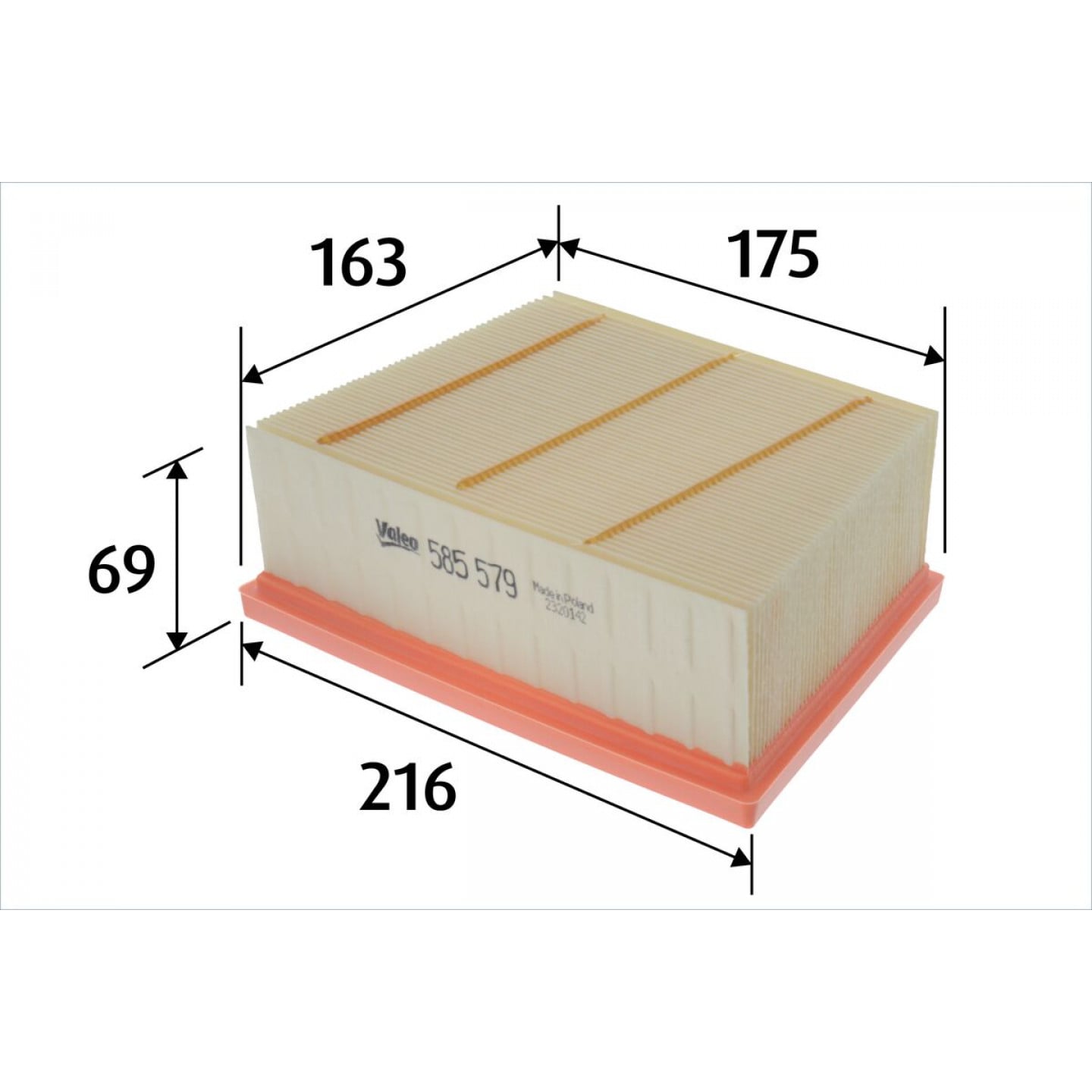 Luchtfilter VALEO 585579