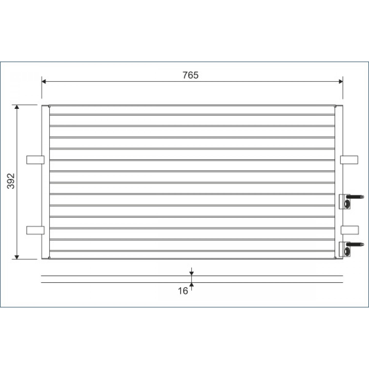Kondensator, Klimaanlage VALEO 814087