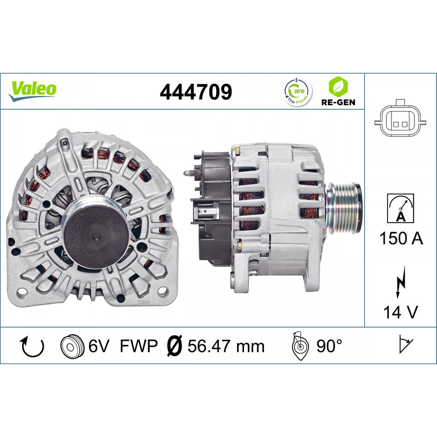 746020 VALEO REMANUFACTURED CLASSIC SG9 Alternatore 14V, 90A, R 90