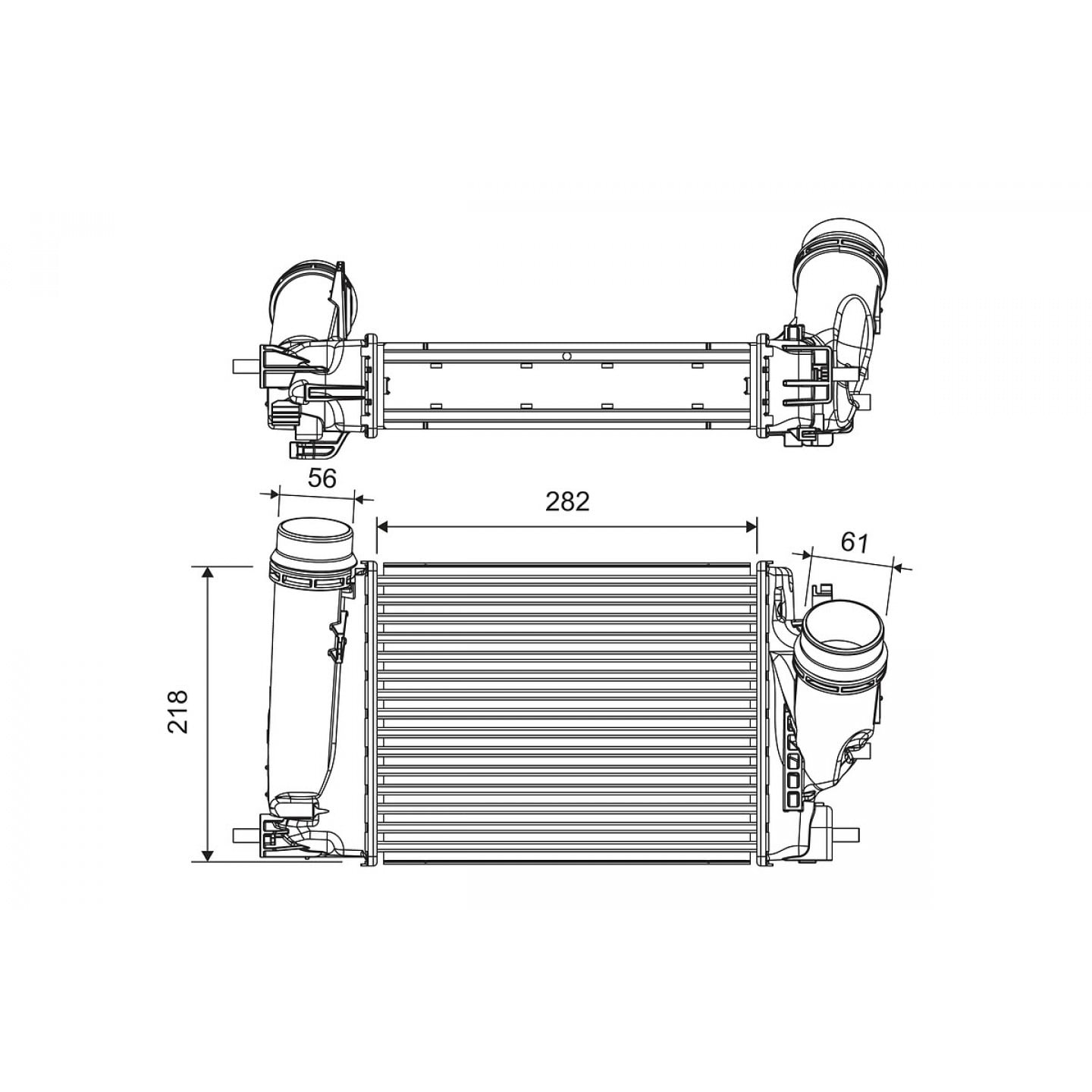 Intercooler, oplader VALEO 816759