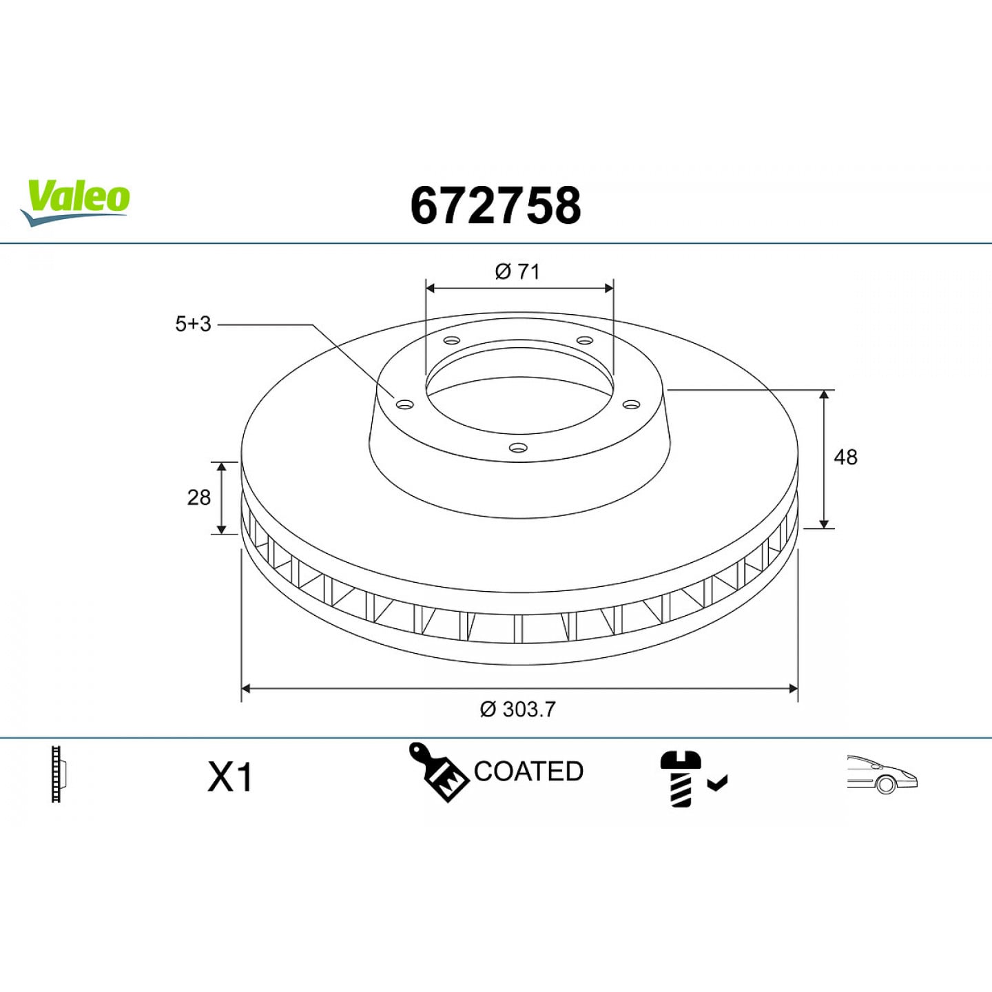 Discofreno VALEO 672758
