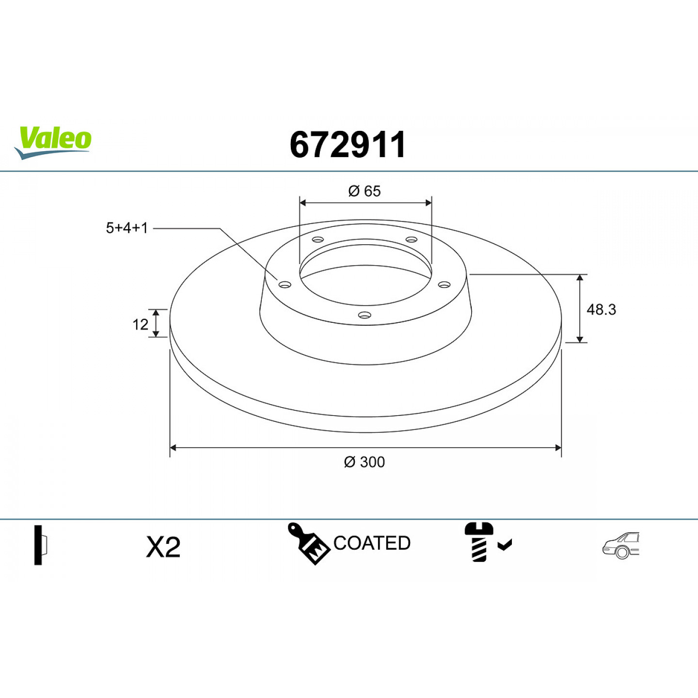 Bremsscheibe VALEO 672911