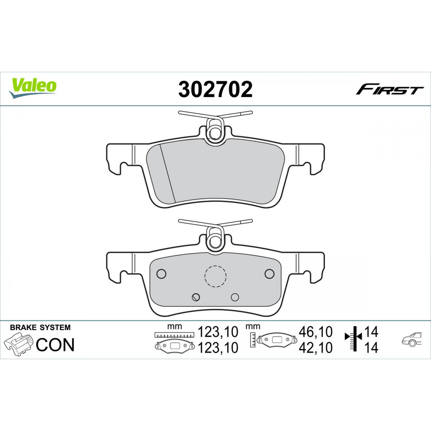 Bremseklodser VALEO 302702
