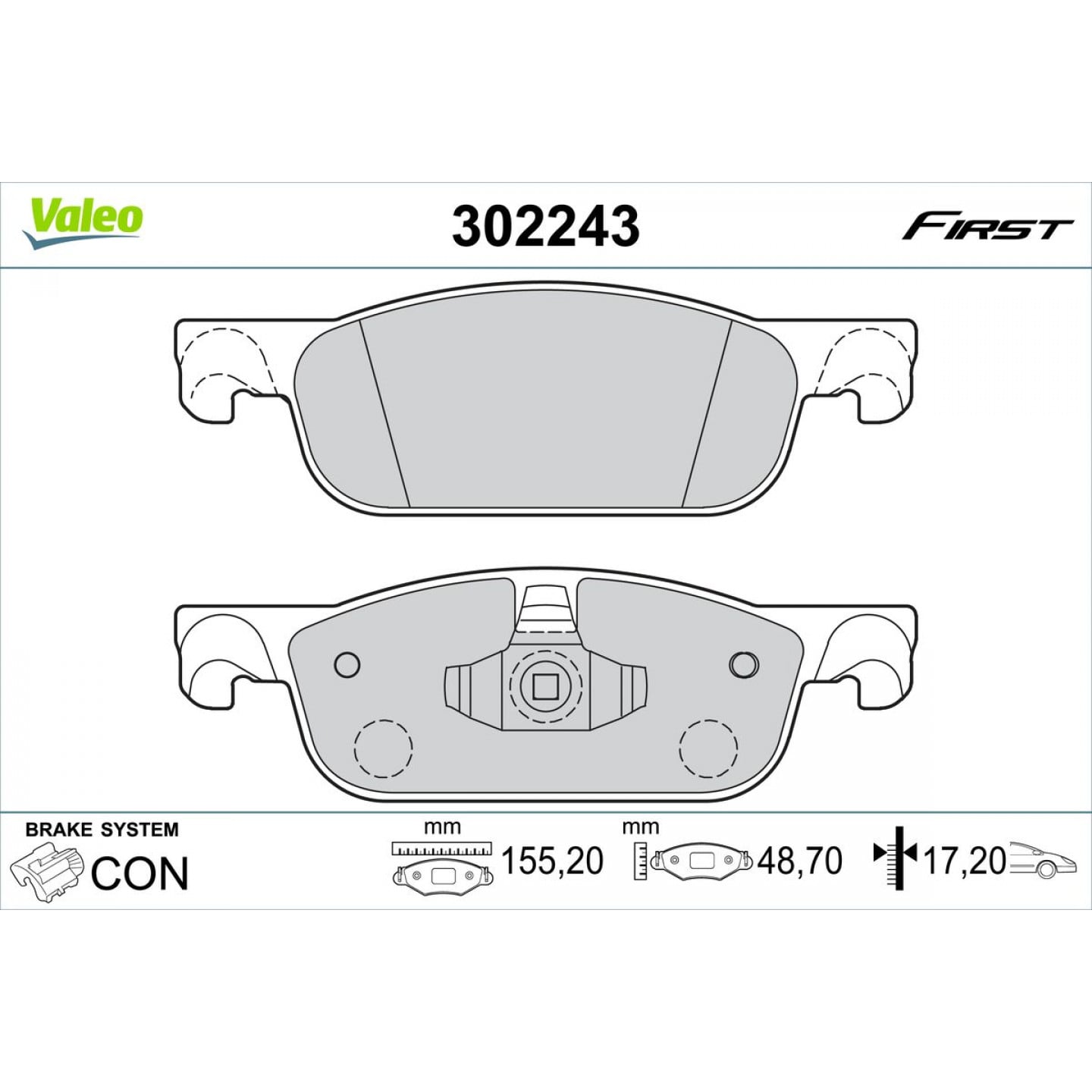 Bremseklodser VALEO 302243