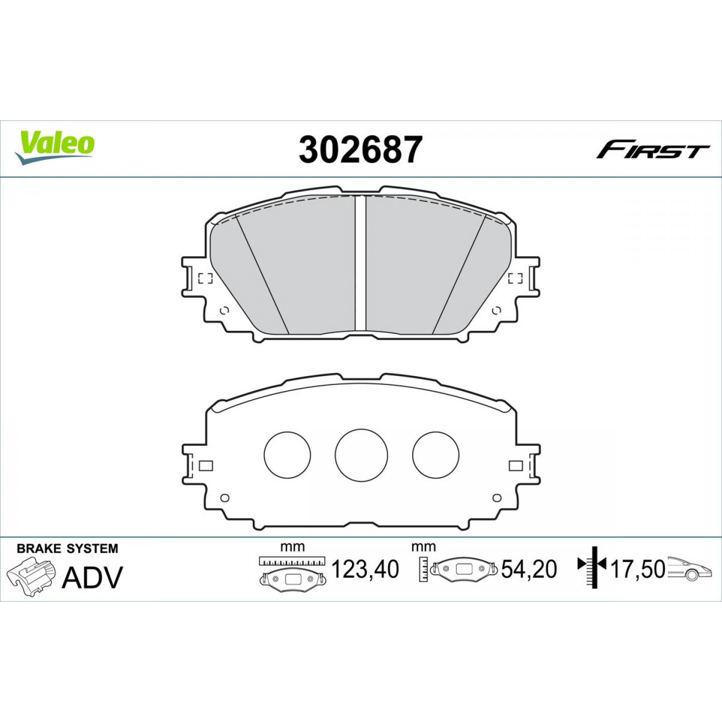 Kit pastiglie freno, Freno a disco VALEO 302687