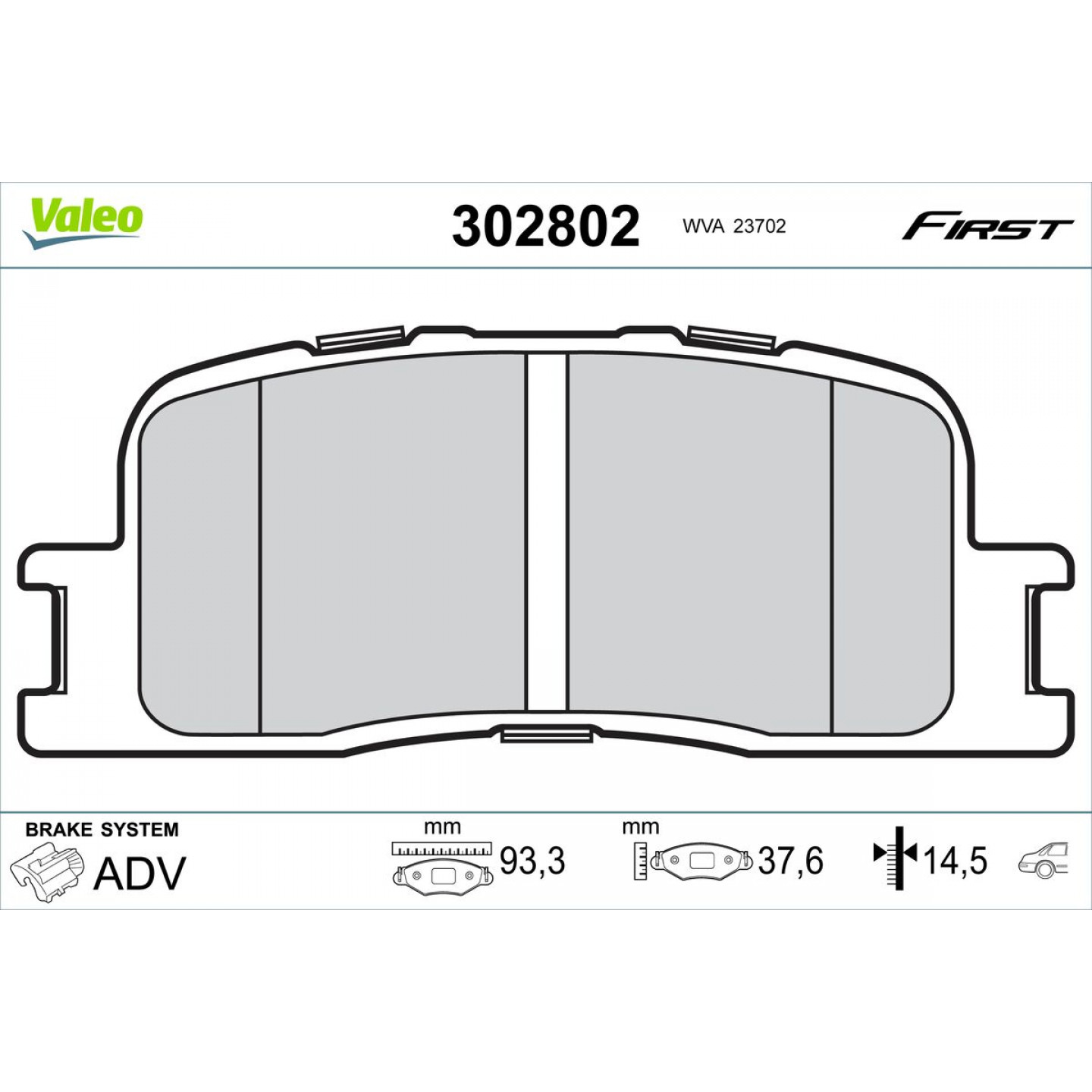 Bremseklodser VALEO 302802