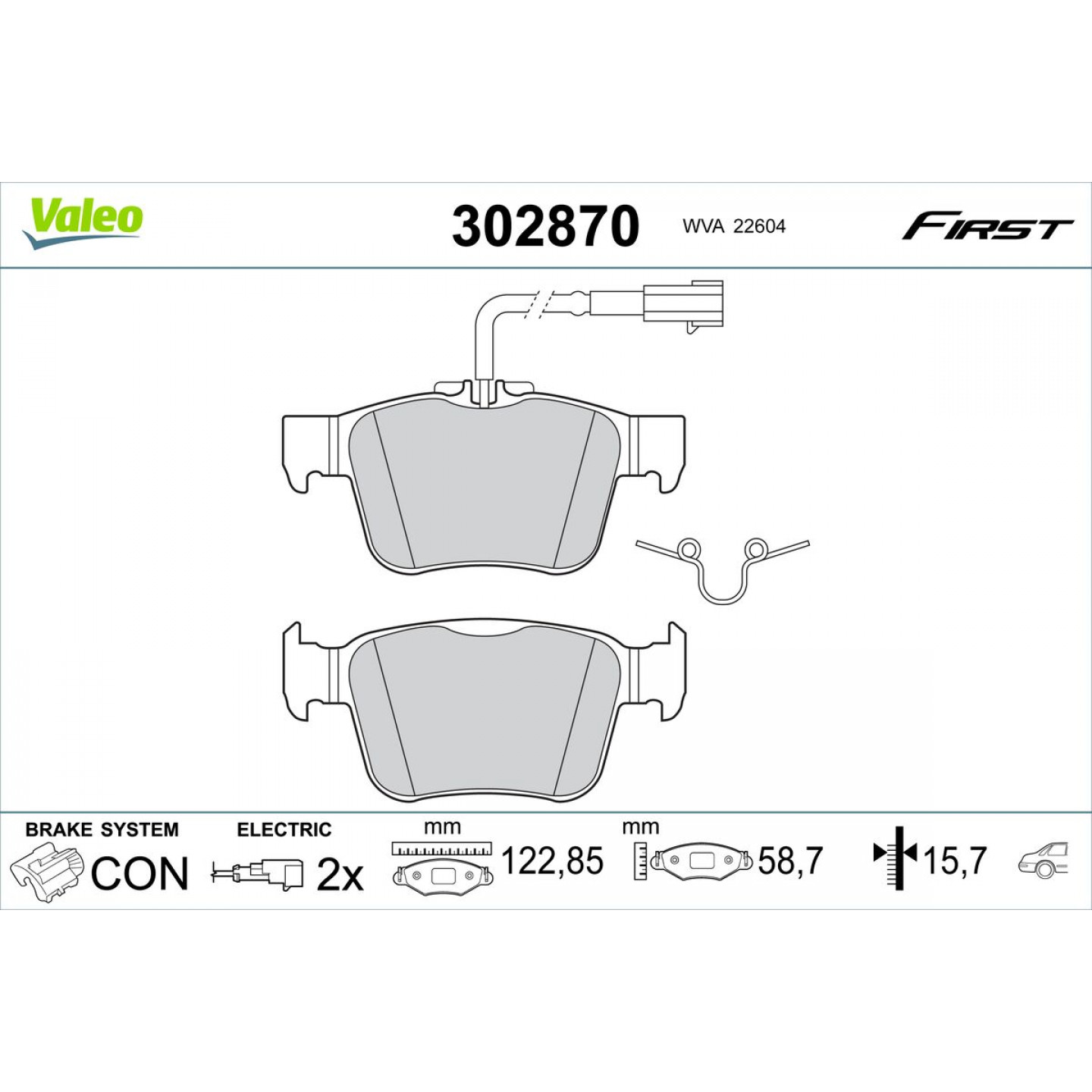 Bremseklodser VALEO 302870