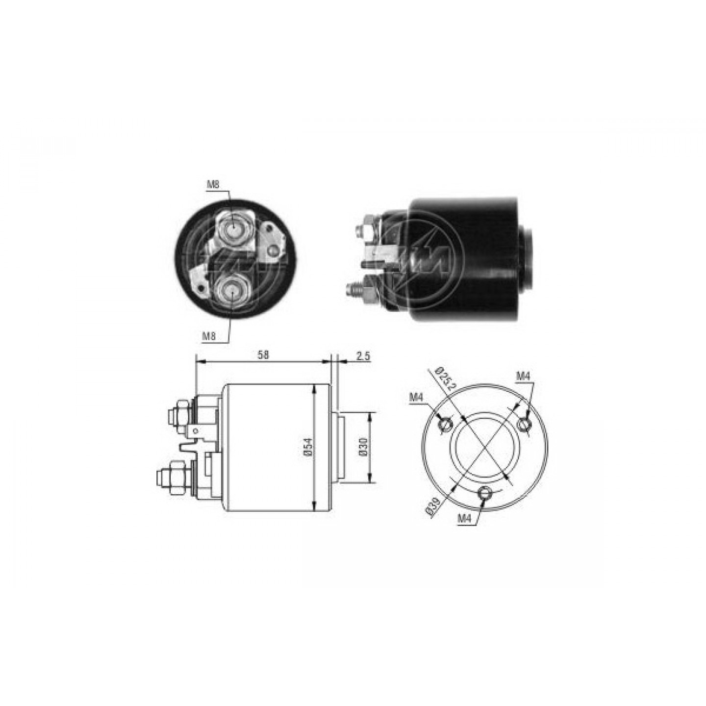 Solenoide,motor arranque ERA ZM491