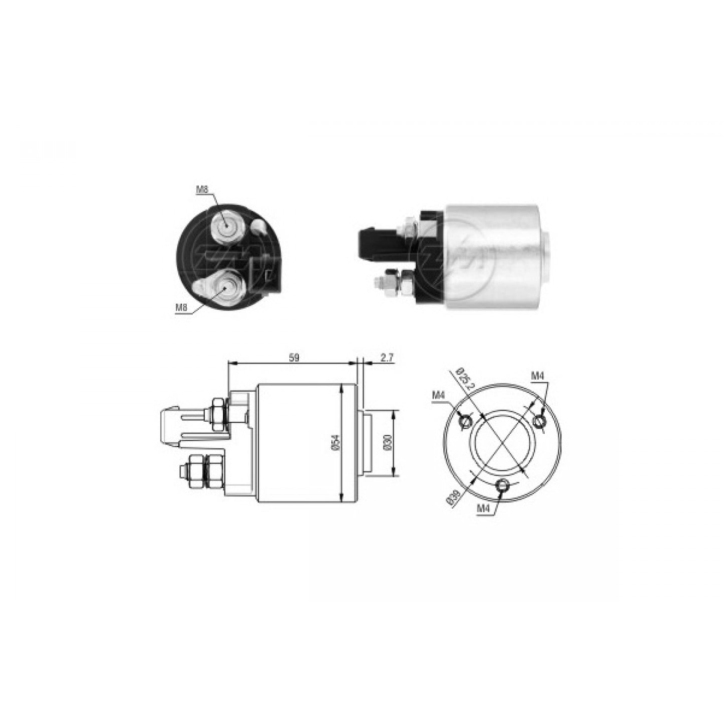 Solenoide,motor arranque ERA ZM5492