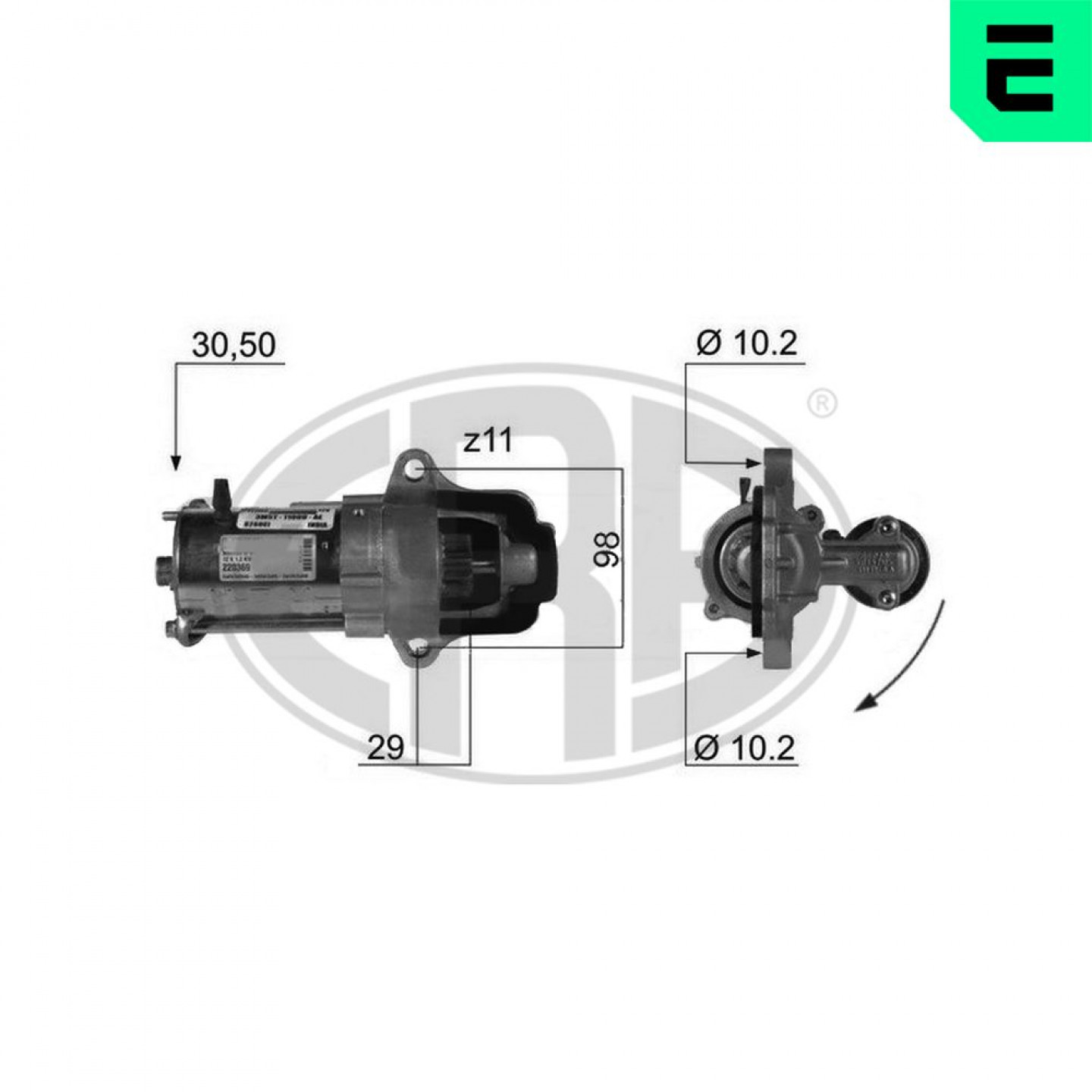 Motorino d'avviamento ERA 220369