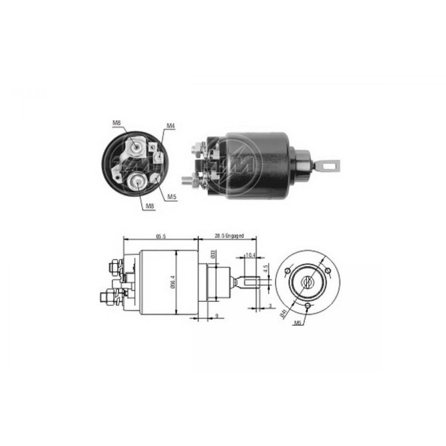 Solenoide,motor arranque ERA ZM2571