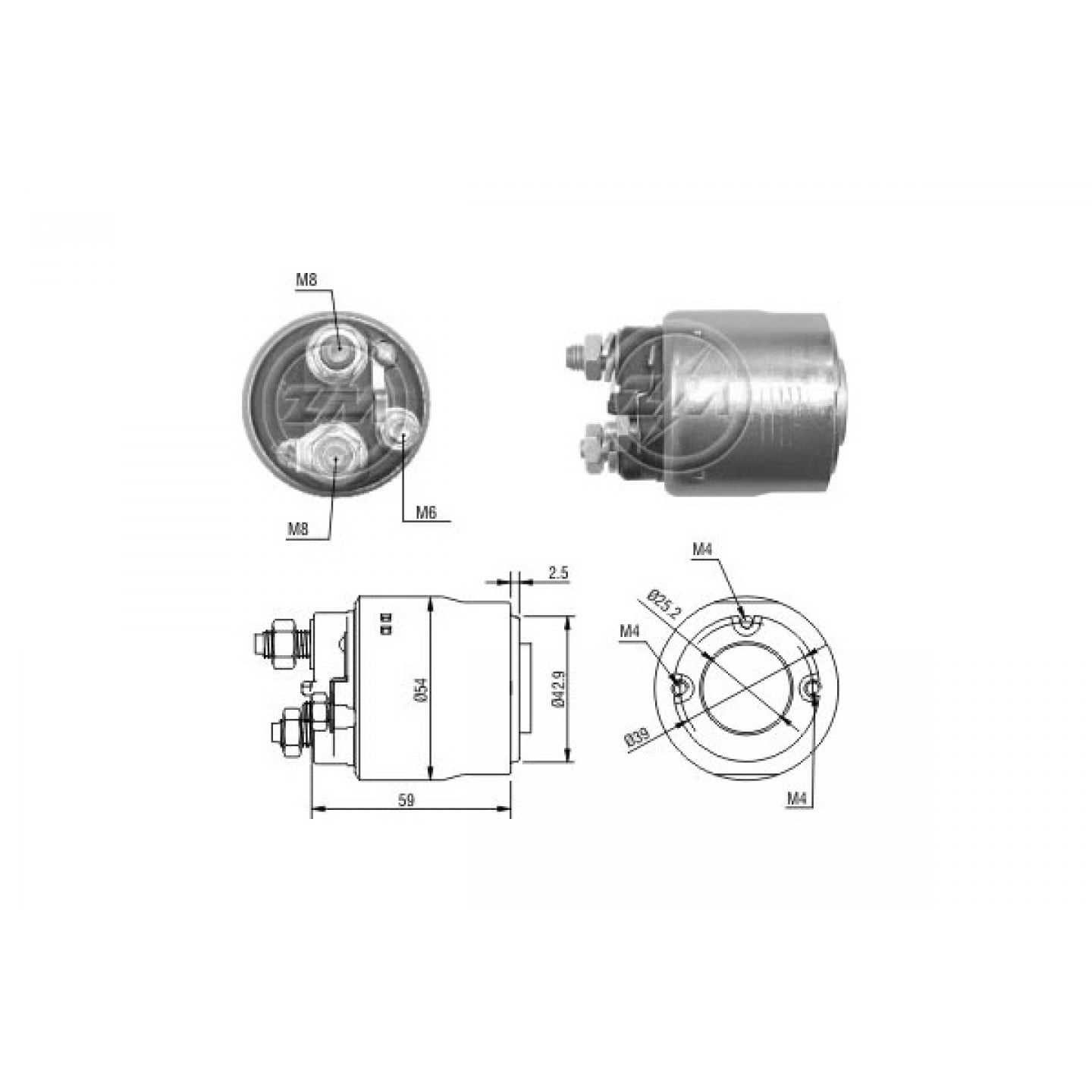 Solenoide,motor arranque ERA ZM498