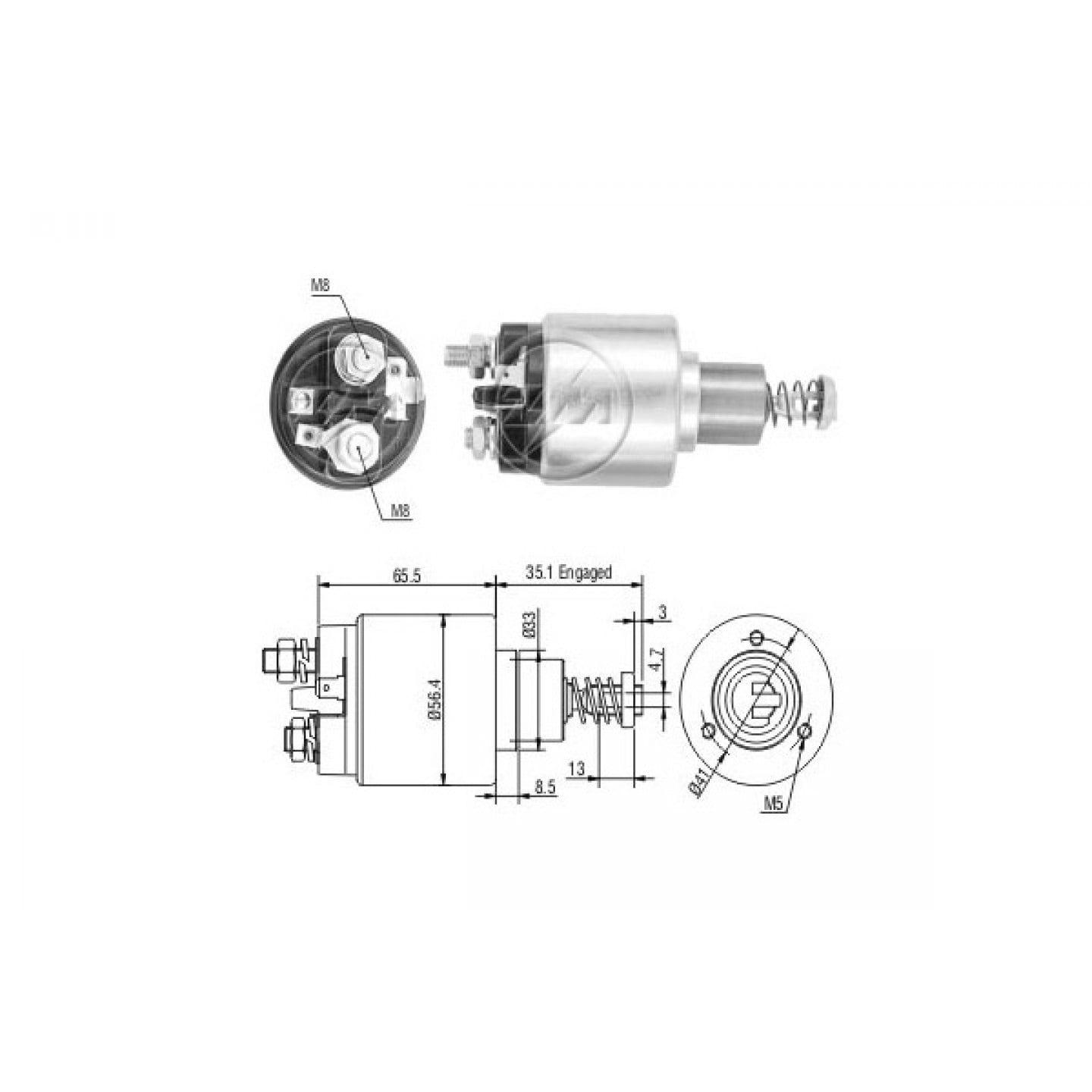 Solenoide,motor arranque ERA ZM576