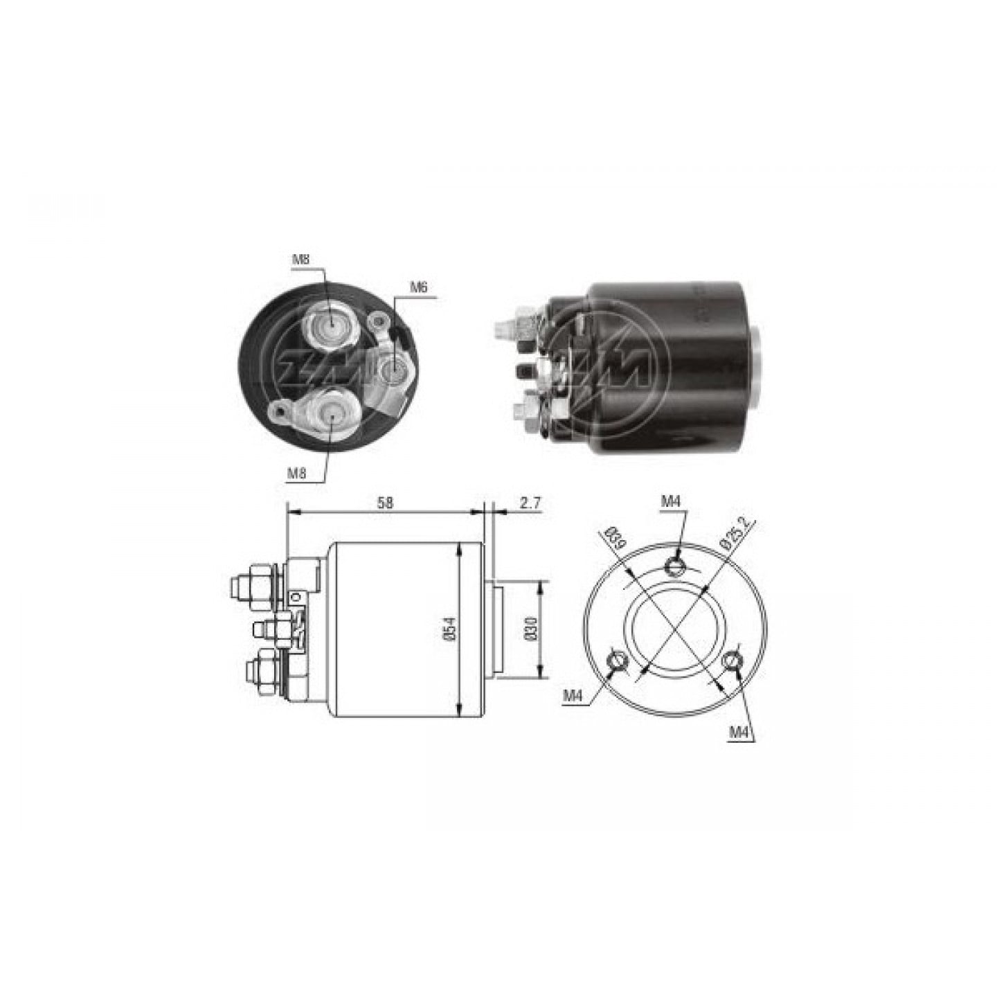 Solenoide,motor arranque ERA ZM591