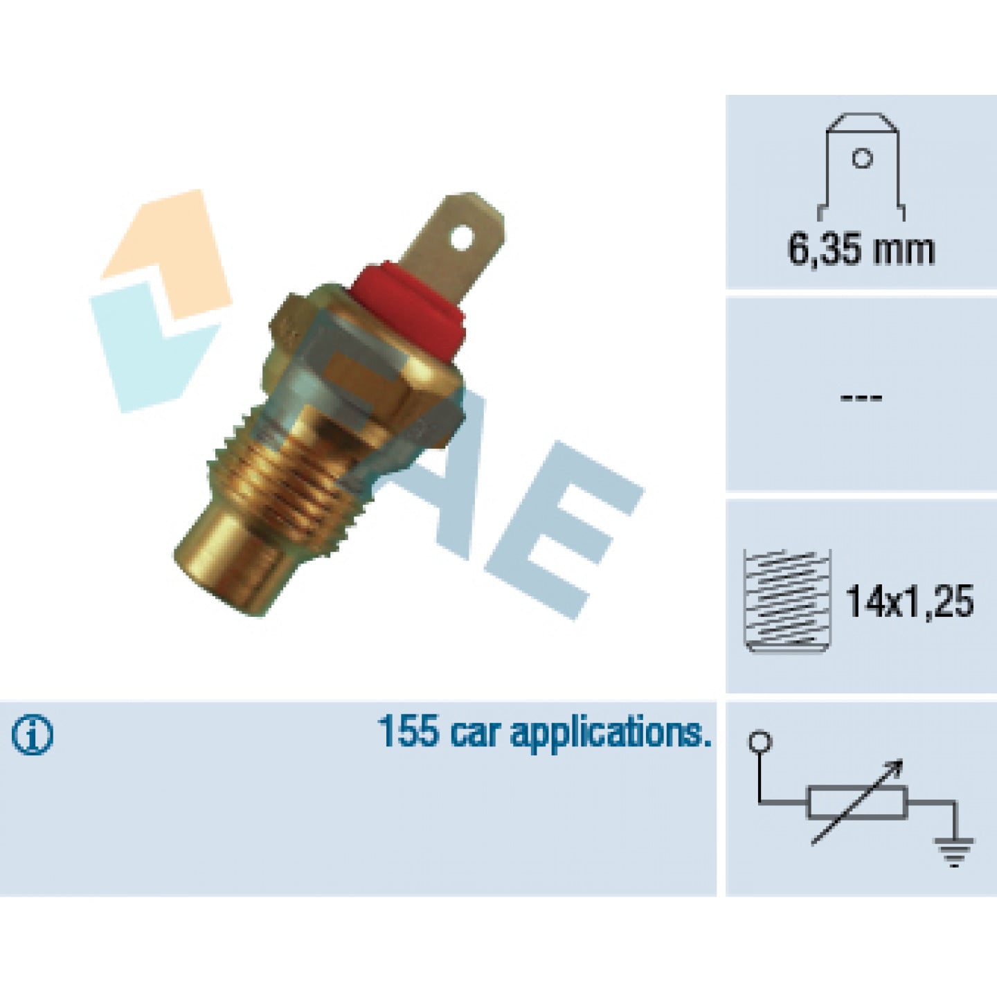 Sensor, coolant temperature FAE 31370 - Trodo.com