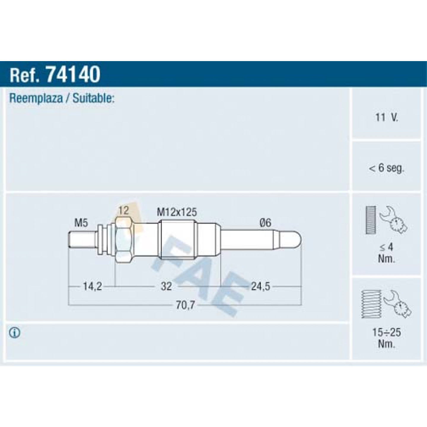 Glühkerze FAE 74140