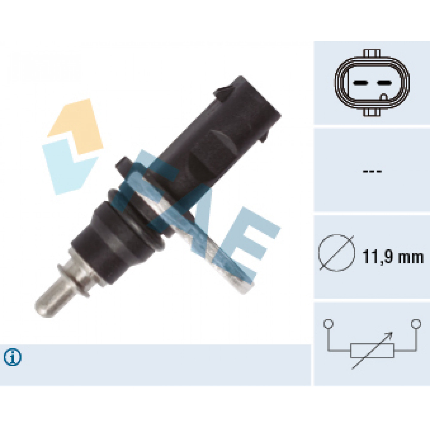 FAE 33800 - Sensore Temperatura Refrigerante Auto, Filettatura 3/8 Gas, 2 Poli
