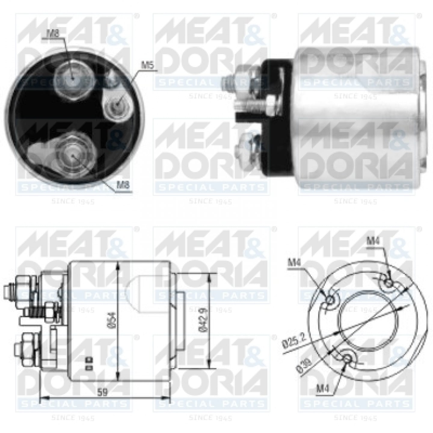 Solenoide,motor arranque MEAT & DORIA 46062