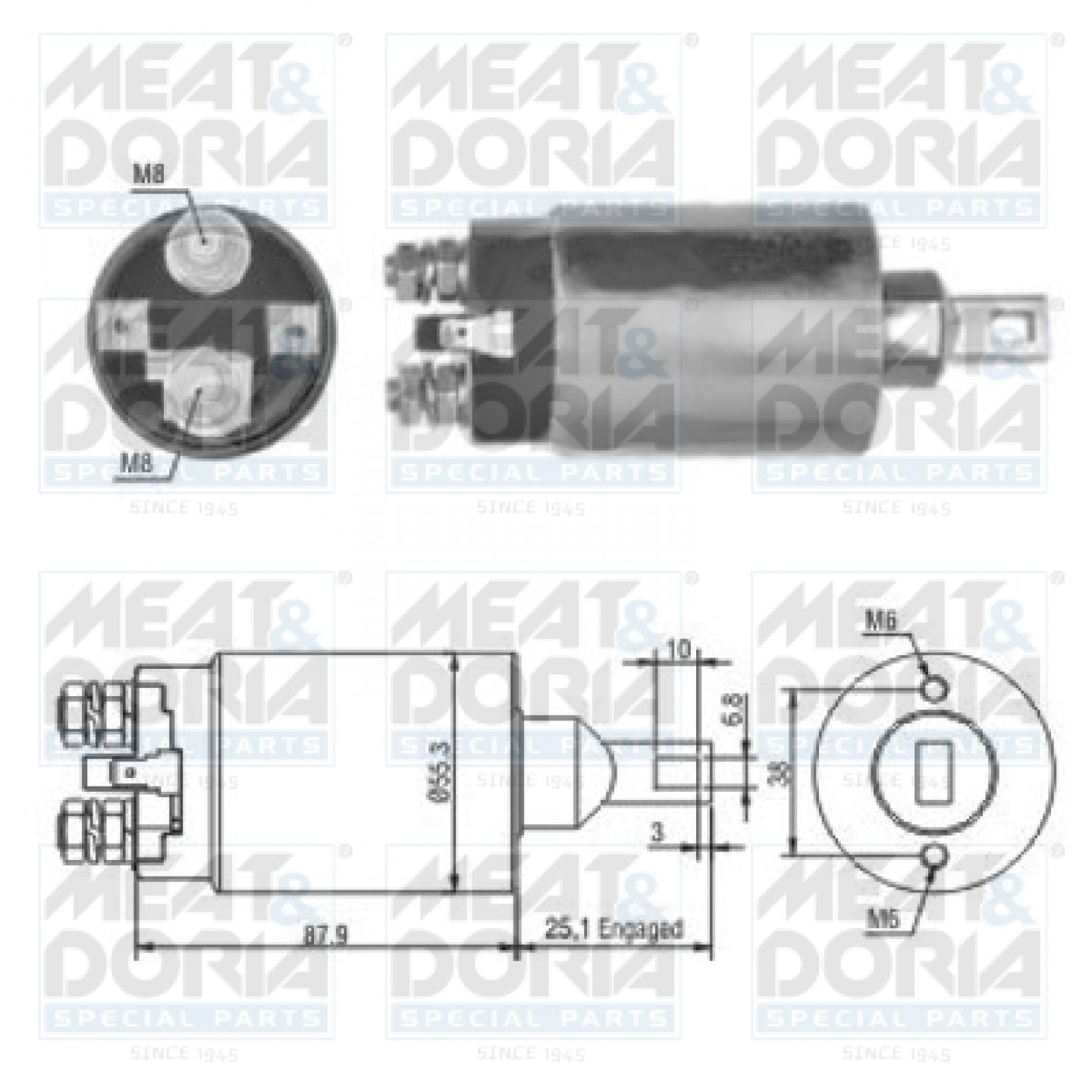 Solenoide,motor arranque MEAT & DORIA 46143