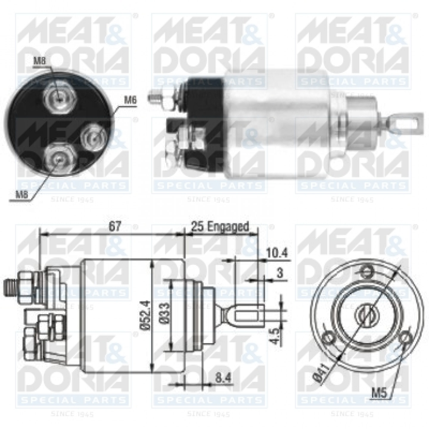 Solenoide,motor arranque MEAT & DORIA 46151