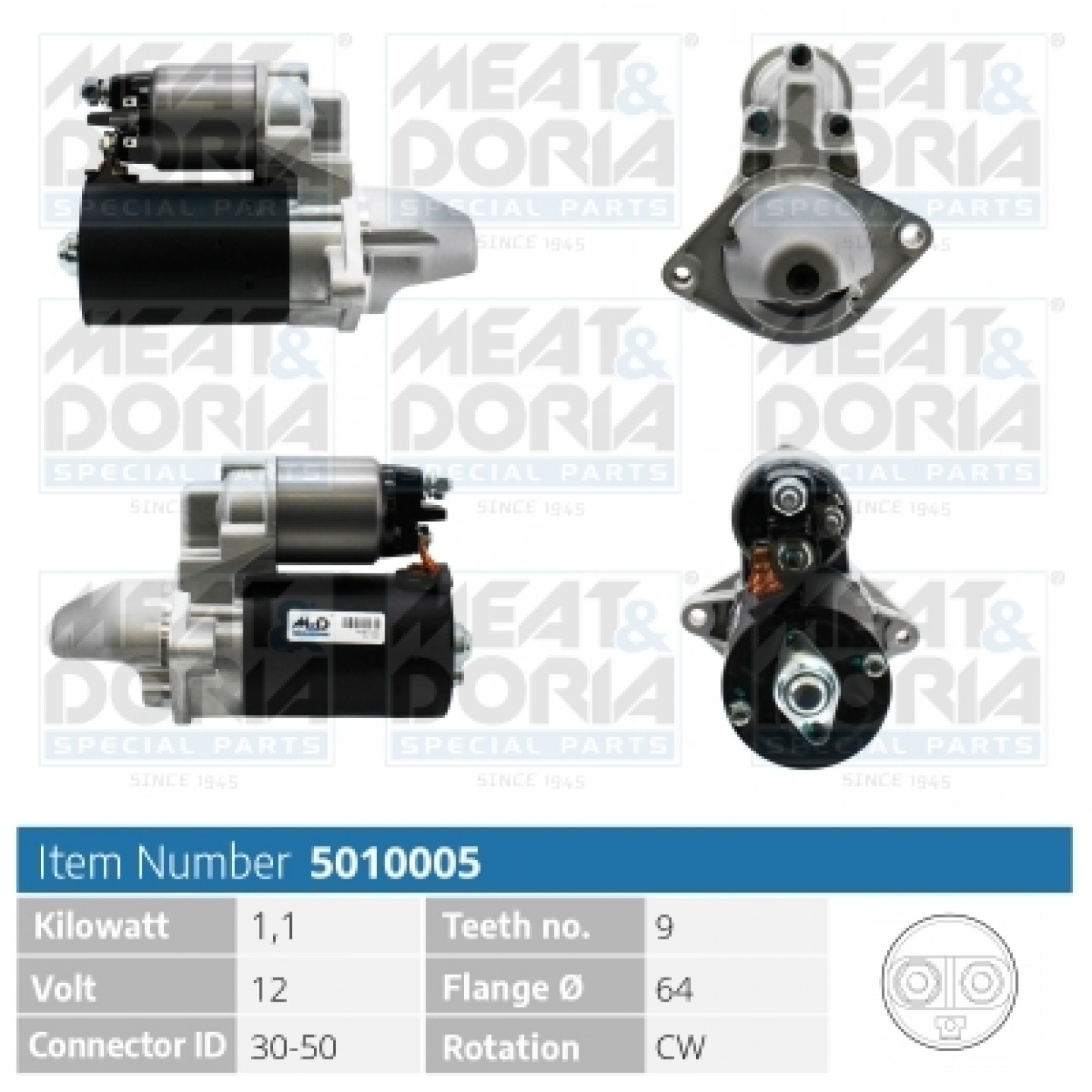 Motor de arranque MEAT & DORIA 5010005