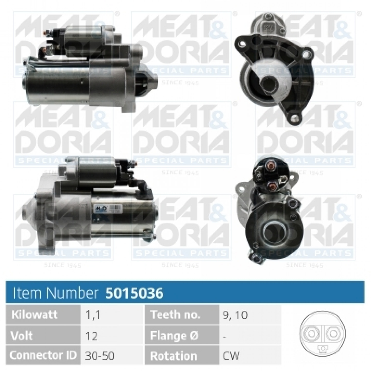 Motor de arranque MEAT & DORIA 5015036