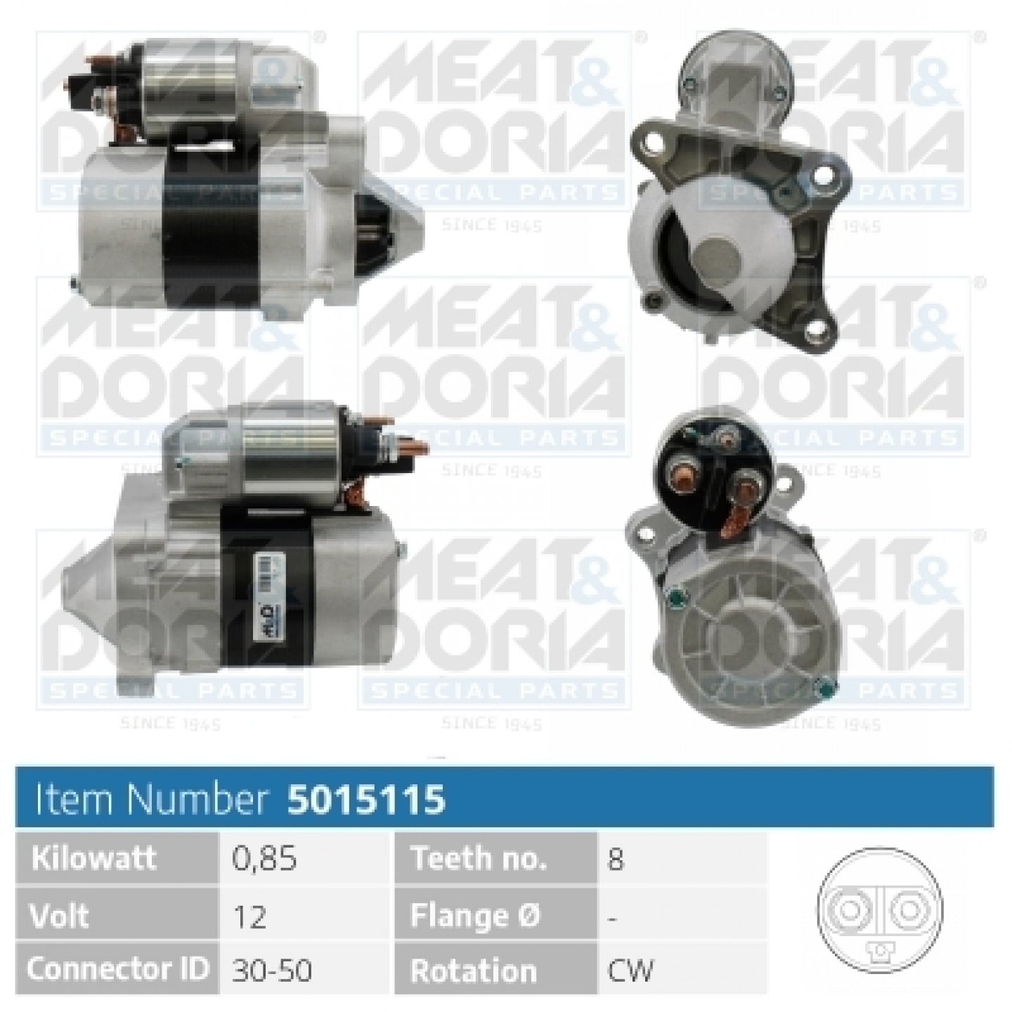 Motor de arranque MEAT & DORIA 5015115