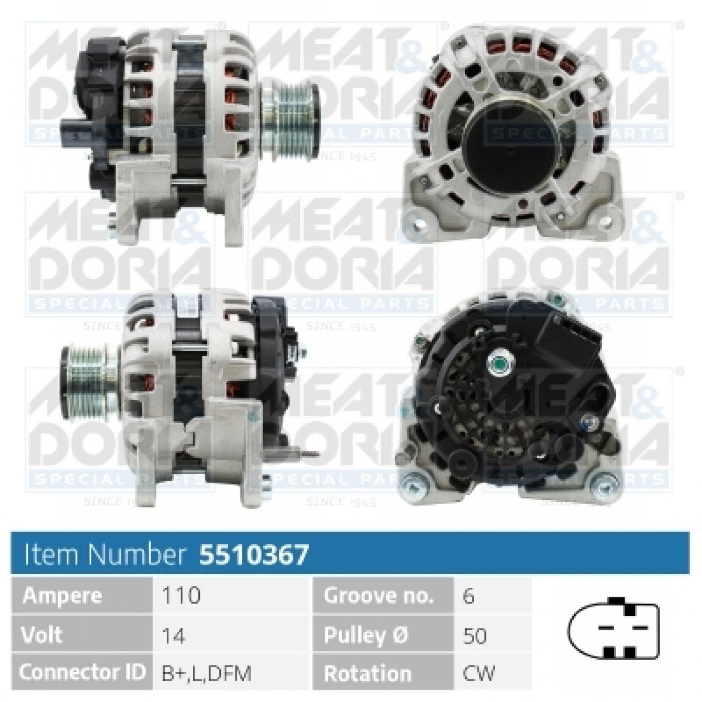 Alternador MEAT & DORIA 5510367