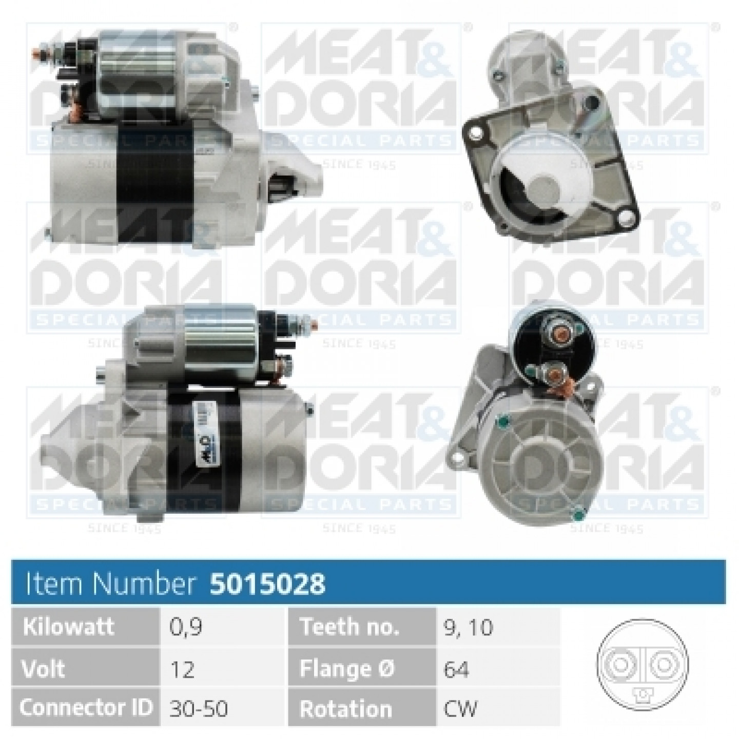 Motor de arranque MEAT & DORIA 5015028