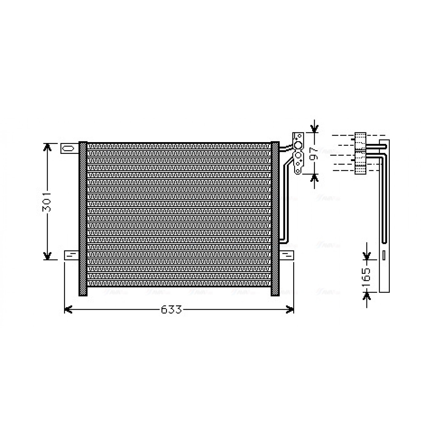 Kondensator, Klimaanlage AVA Clever Choice BW5203