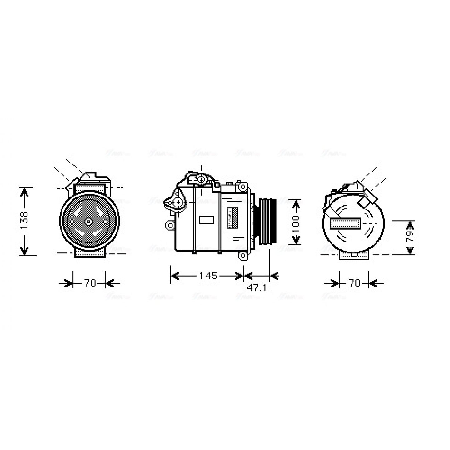 Kompressor, Klimaanlage AVA Clever Choice BWAK306