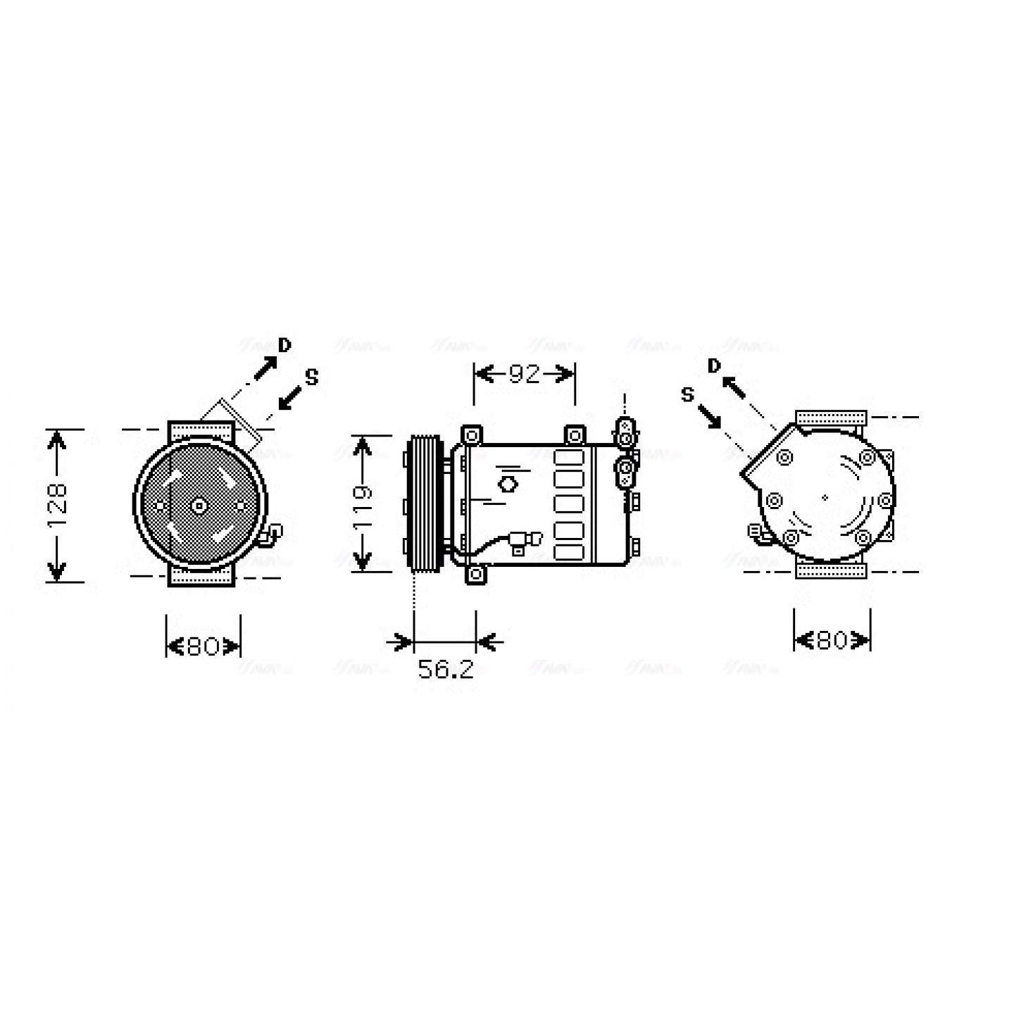Kompressor, Klimaanlage AVA Clever Choice CNAK237