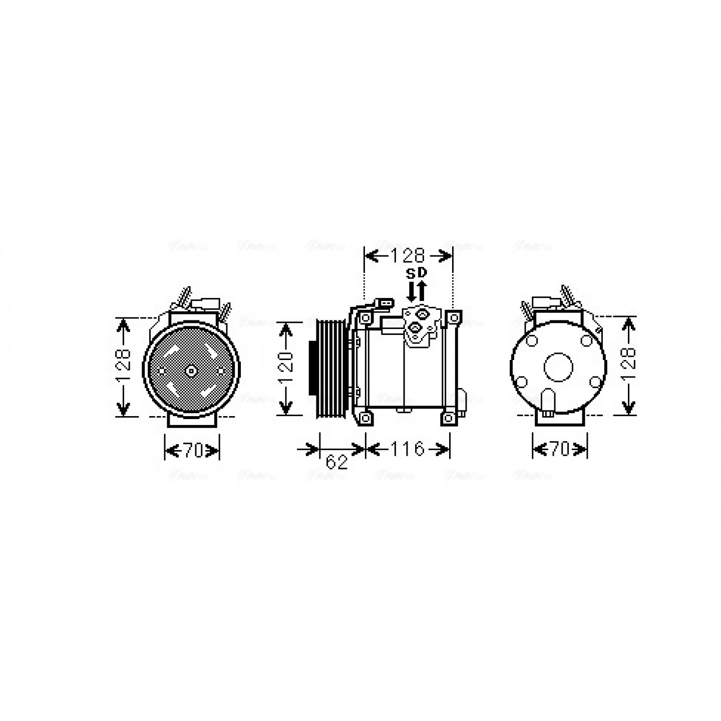 Kompressor, Klimaanlage AVA Clever Choice CRAK109