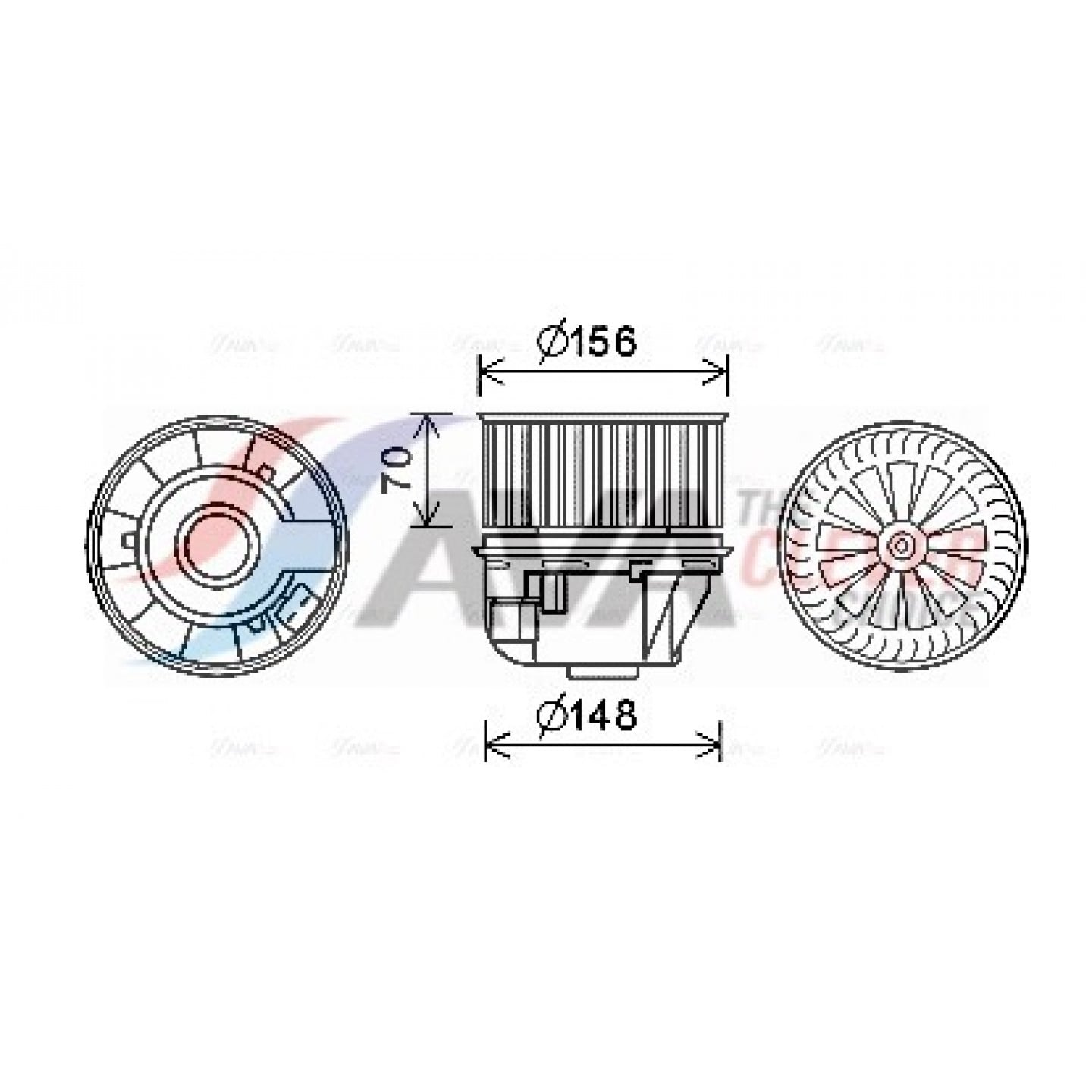Ventilador do habitáculo AVA Clever Choice FD8613