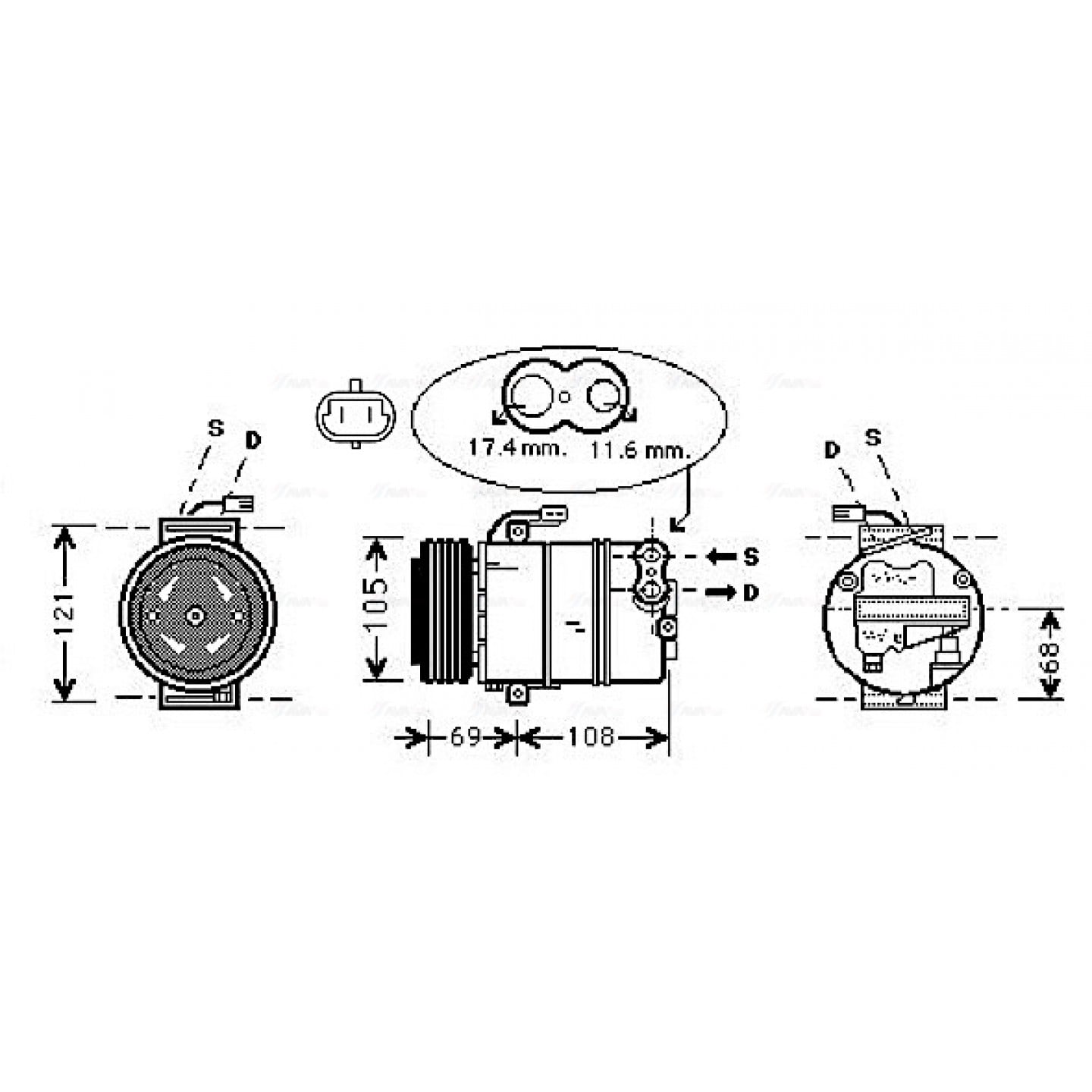 Kompressor, Klimaanlage AVA Clever Choice OLAK316