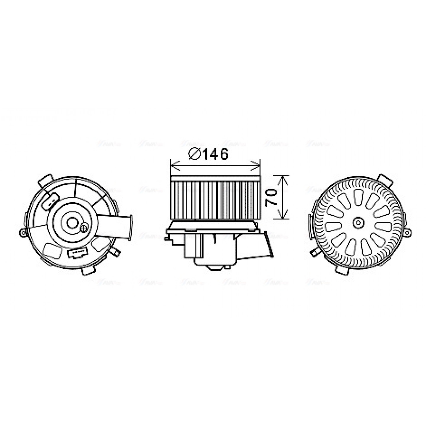 Silnik elektryczny, dmuchawa wnętrza AVA Clever Choice PE8378
