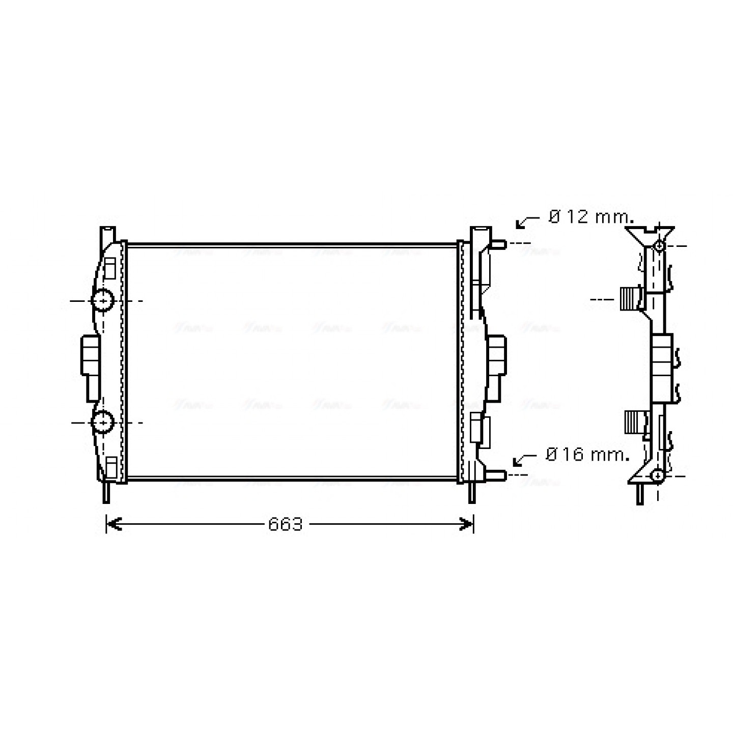Kühler, Motorkühlung AVA Clever Choice RT2307