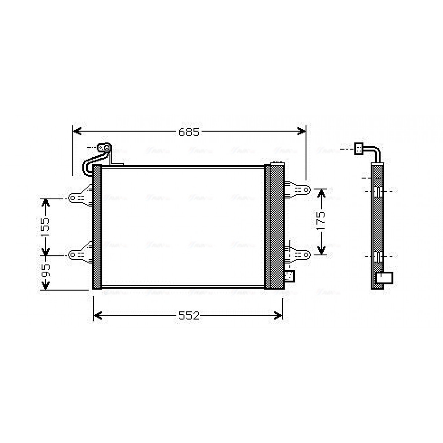Kondensator, Klimaanlage AVA Clever Choice SAA5007D